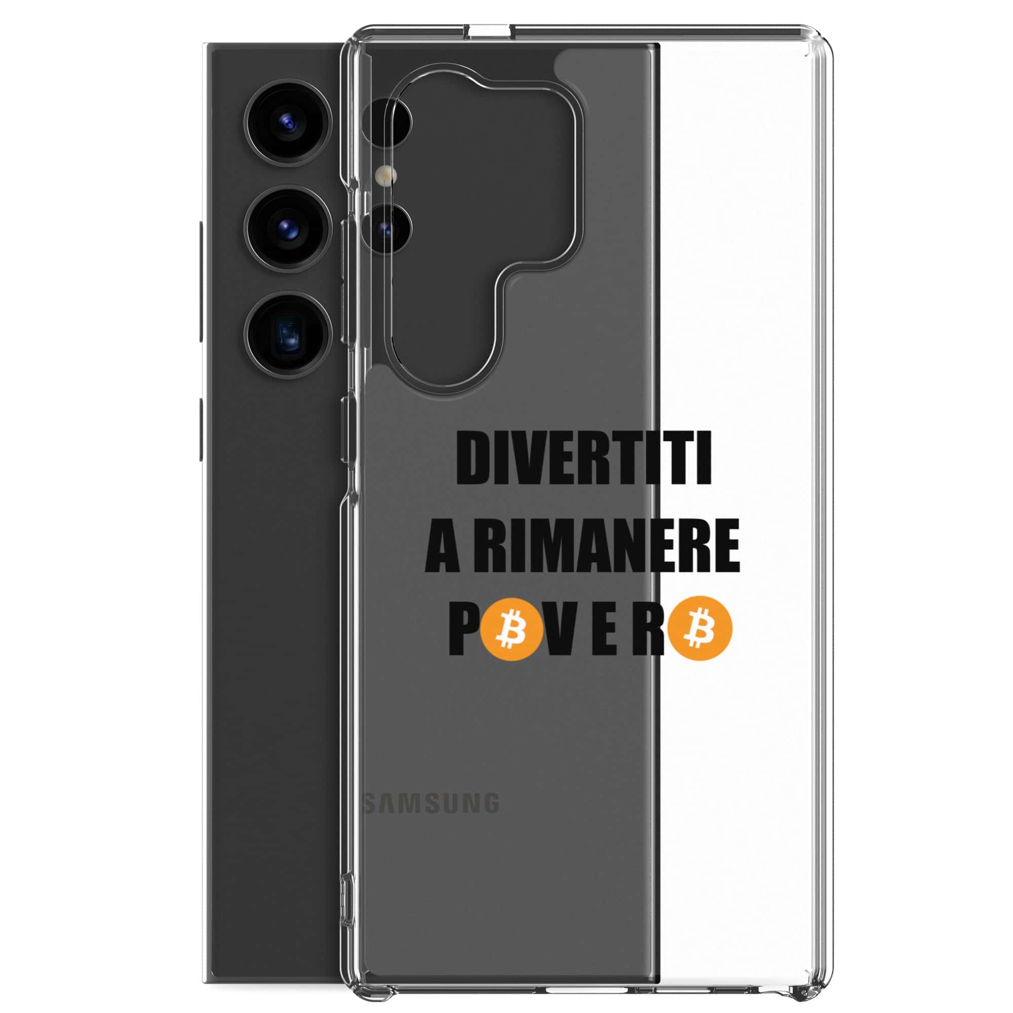 Cover Trasparente Samsung® Divertiti a rimanere povero btc-Smartphone-Biiply-Biiply