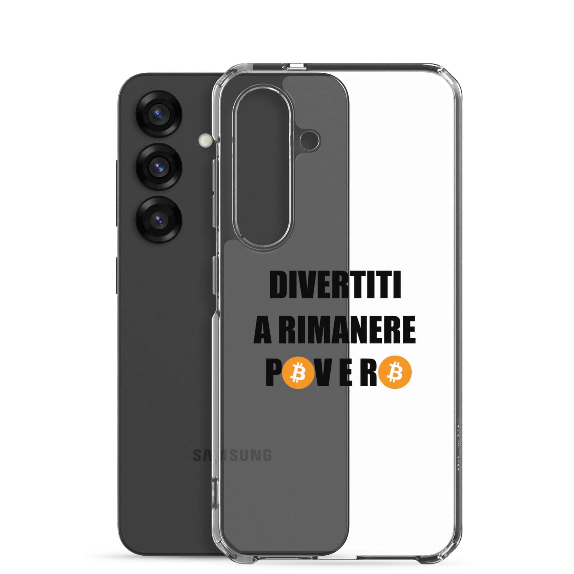 Cover Trasparente Samsung® Divertiti a rimanere povero btc-Smartphone-Biiply-Biiply