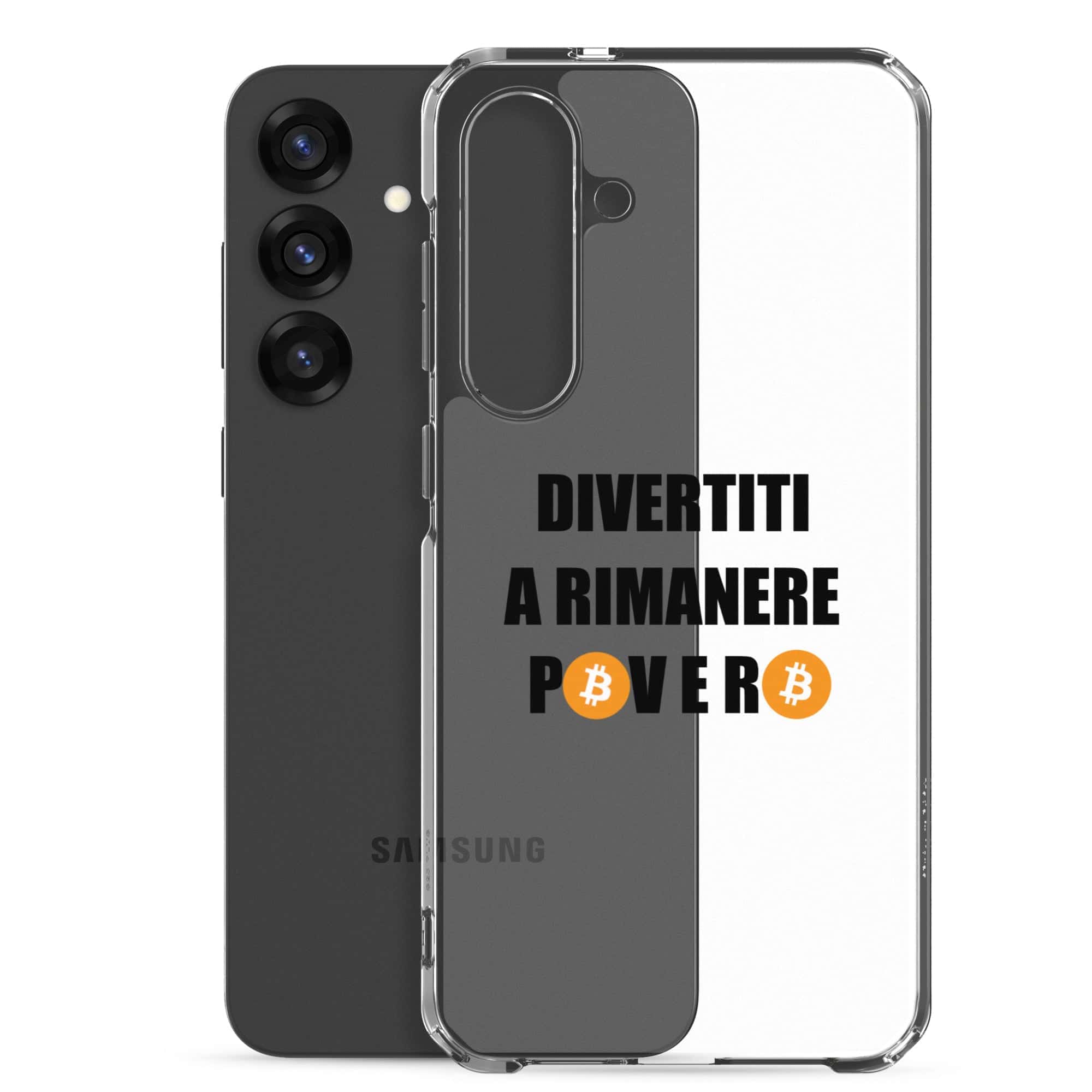 Cover Trasparente Samsung® Divertiti a rimanere povero btc-Smartphone-Biiply-Biiply