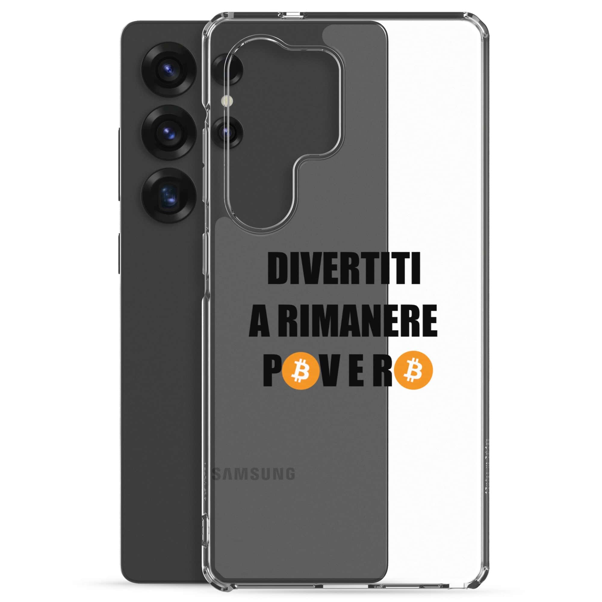 Cover Trasparente Samsung® Divertiti a rimanere povero btc-Smartphone-Biiply-Biiply