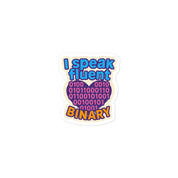 Sticker I Speak Fluent Binary-Sticker-Biiply-3″×3″-Biiply