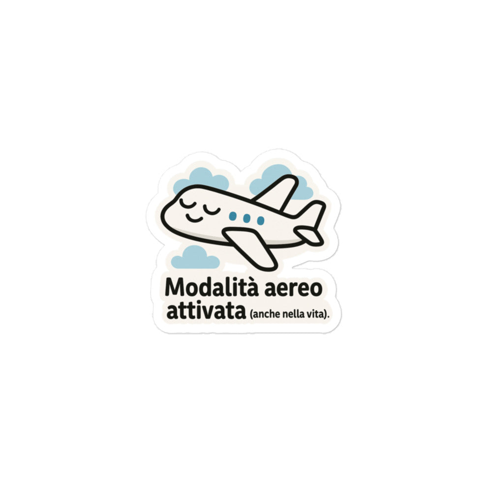 Sticker Modalità Aereo Attivata-Sticker-Biiply-3″×3″-Biiply