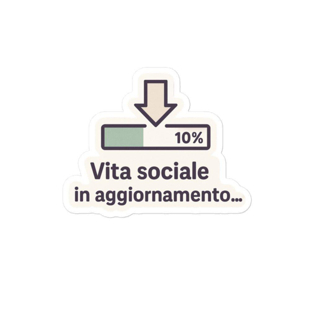 Sticker Vita Sociale In Aggiornamento-Sticker-Biiply-4″×4″-Biiply