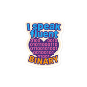 Sticker I Speak Fluent Binary-Sticker-Biiply-4″×4″-Biiply