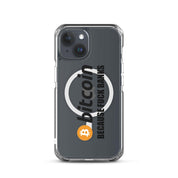 Cover Trasparente MagSafe® iPhone® Bitcoin Fuck Banks-Smartphone-Biiply-iPhone 15-Biiply