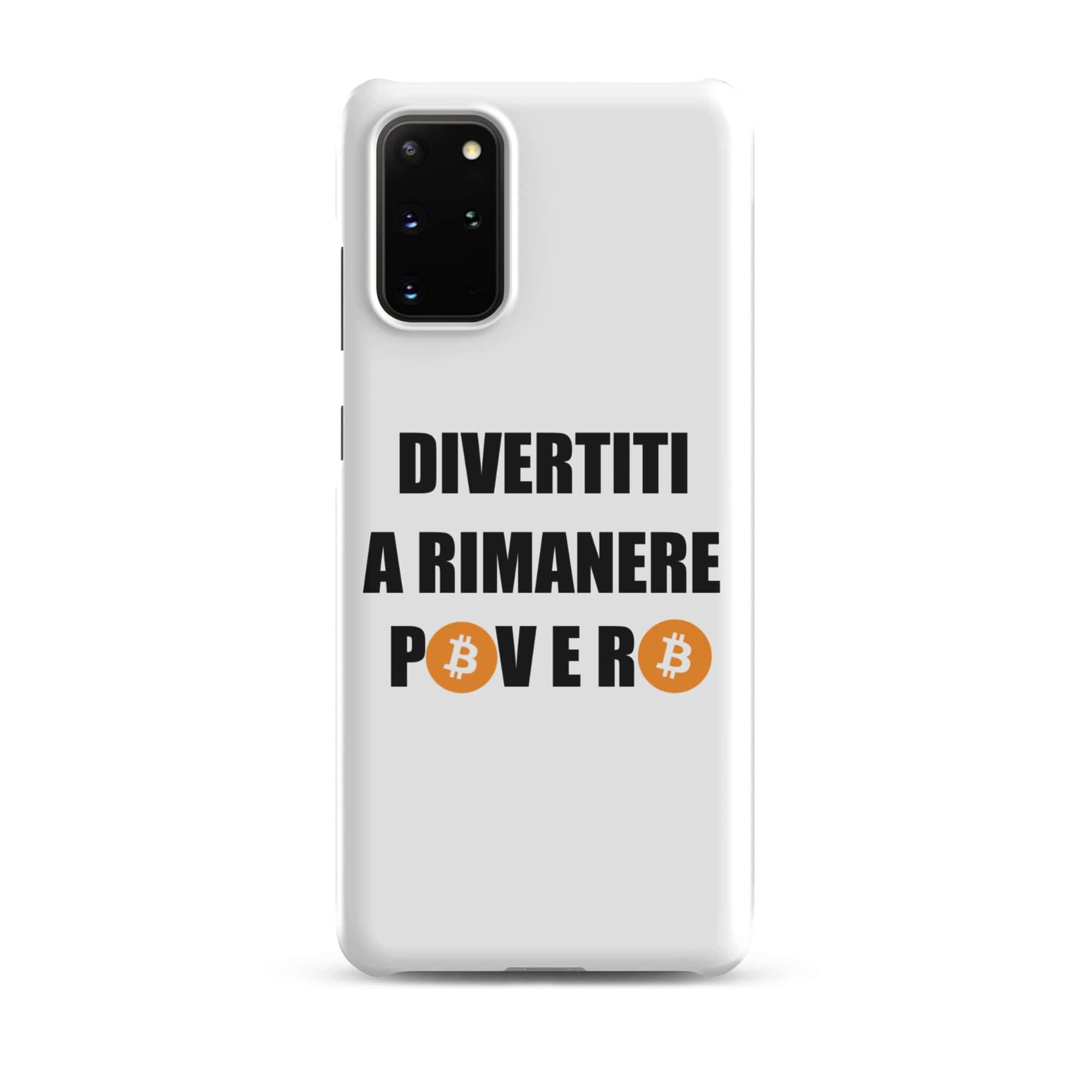 Cover Bianca Samsung® Divertiti a rimanere povero btc-Smartphone-Biiply-Glossy-Samsung Galaxy S20 Plus-Biiply