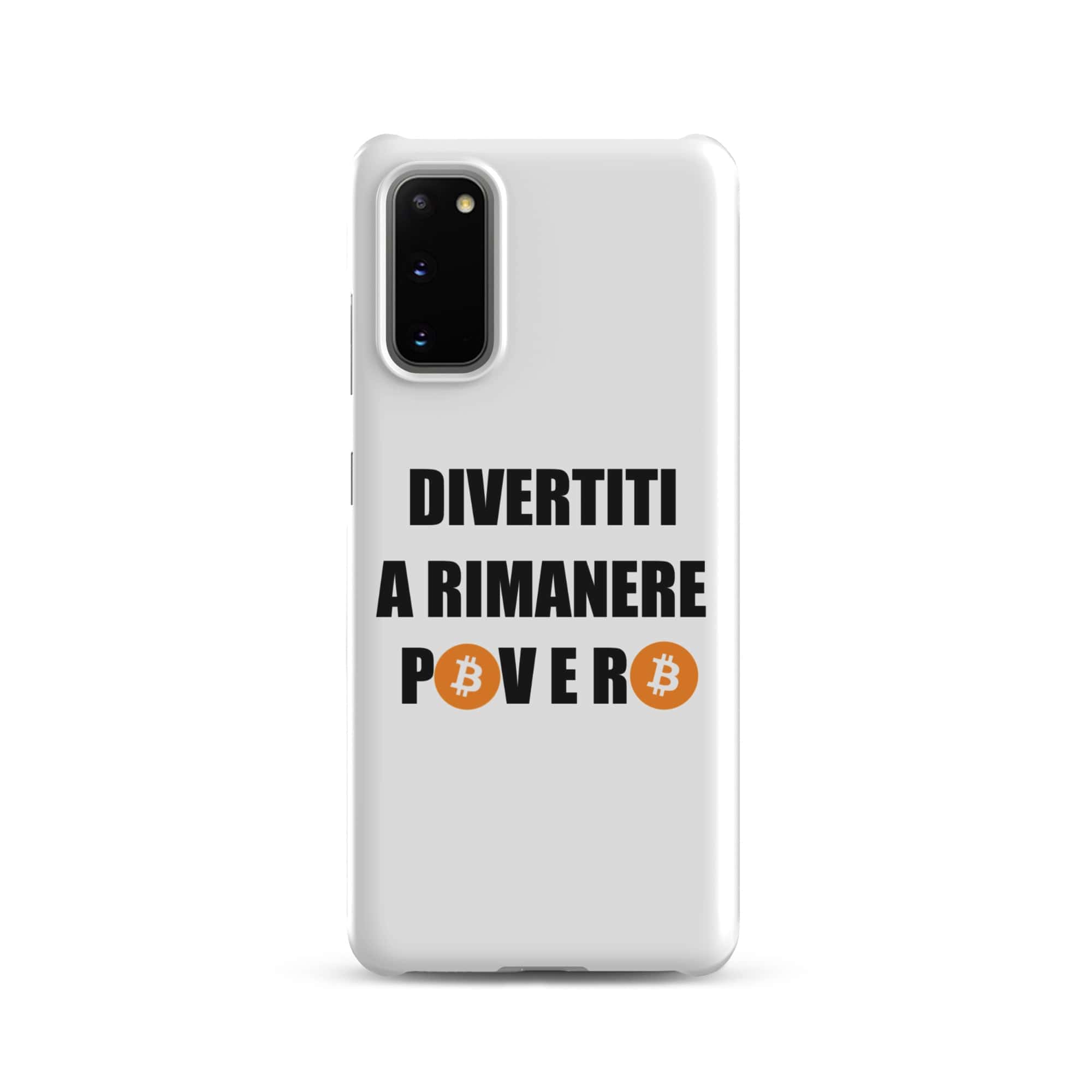 Cover Bianca Samsung® Divertiti a rimanere povero btc-Smartphone-Biiply-Matte-Samsung Galaxy S20-Biiply