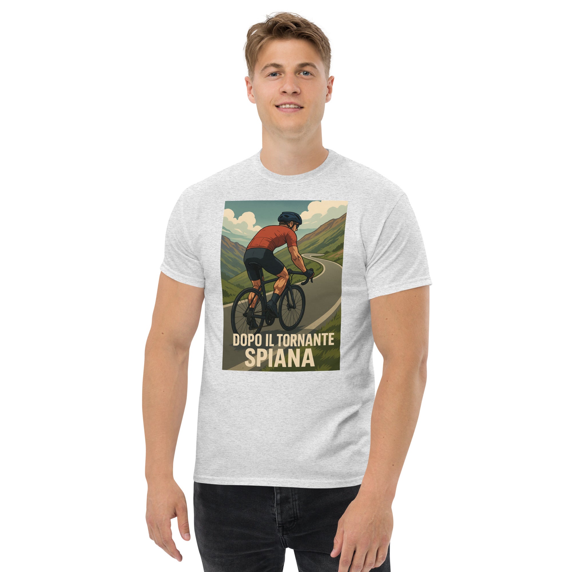 T-shirt Unisex Dopo il tornante spiana-DTG-Biiply-Cenere-S-Biiply