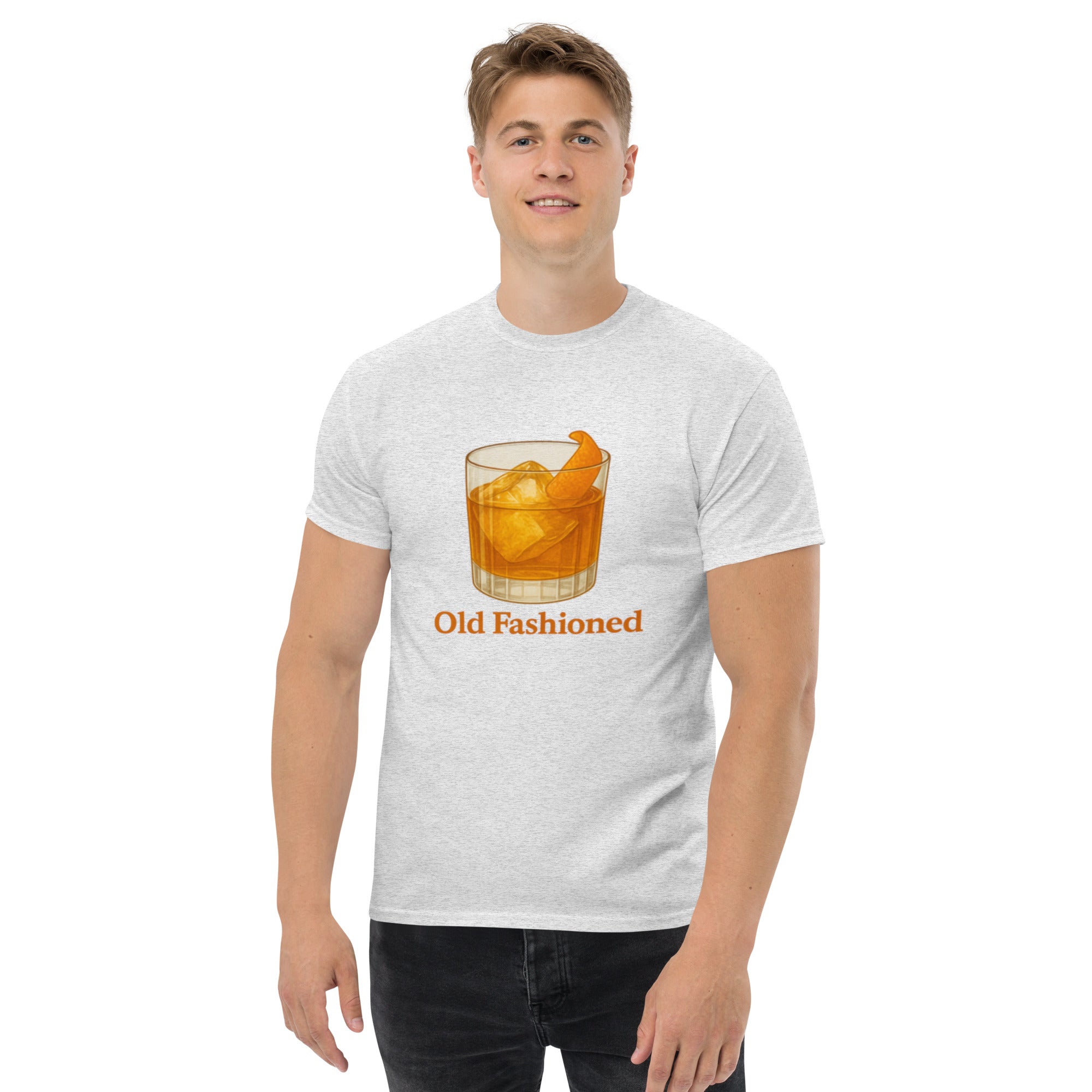T-shirt Unisex Old Fashioned-DTG-Biiply-Cenere-S-Biiply