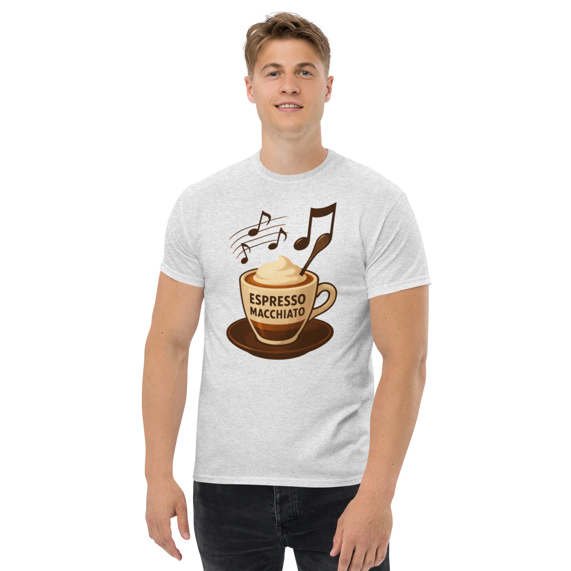 T-shirt Unisex Espresso Macchiato-DTG-Biiply-Cenere-S-Biiply
