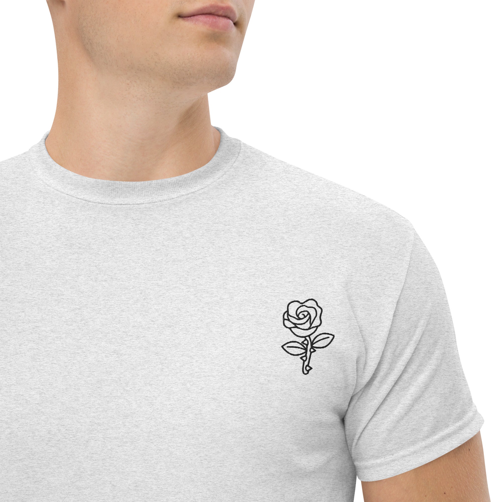T-shirt Unisex Rosa-Ricamati-Biiply-Cenere-S-Biiply