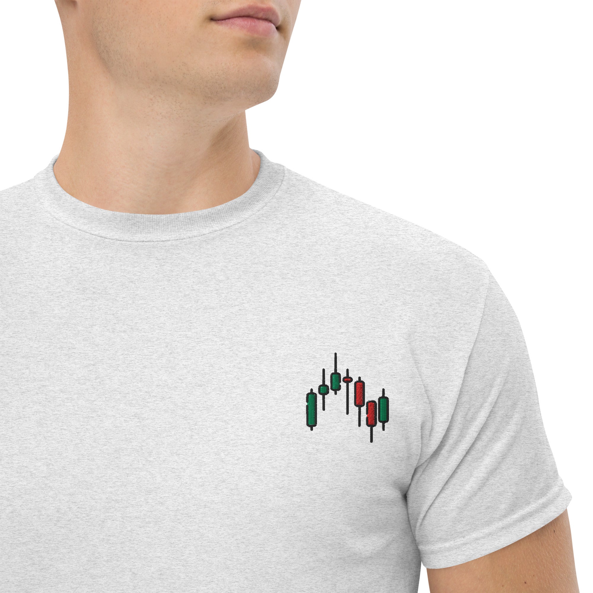 T-shirt Unisex Candelstick pattern-Ricamati-Biiply-Cenere-S-Biiply