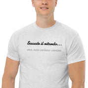 T-shirt Ricamata Unisex Scusate il ritardo ma non volevo venire-Ricamati-Biiply-Biiply