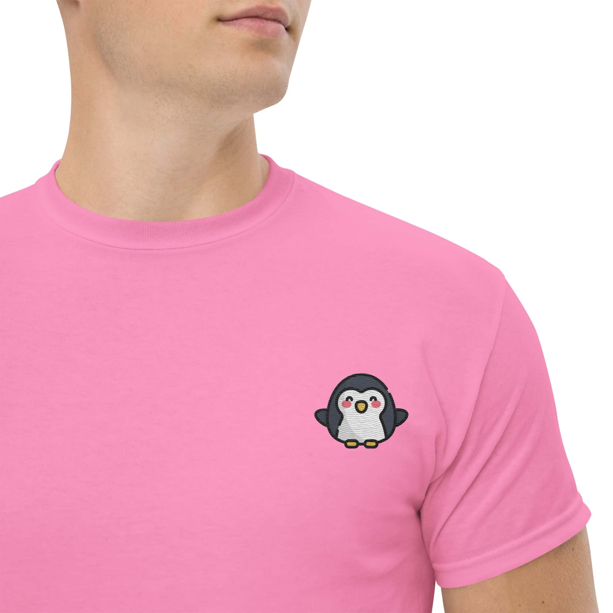 T-shirt Unisex Pinguino-Ricamati-Biiply-Azalea-S-Biiply