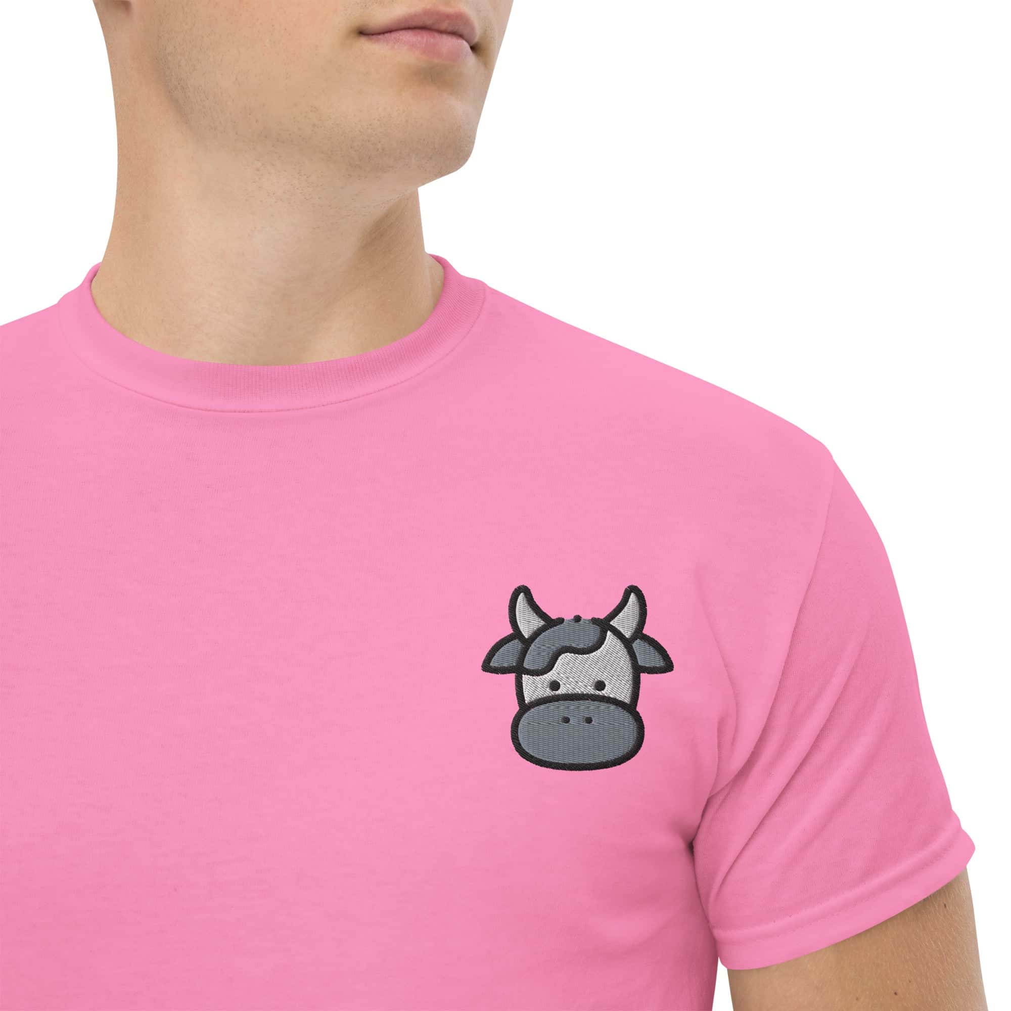 T-shirt Unisex Faccia Mucca-Ricamati-Biiply-Azalea-S-Biiply