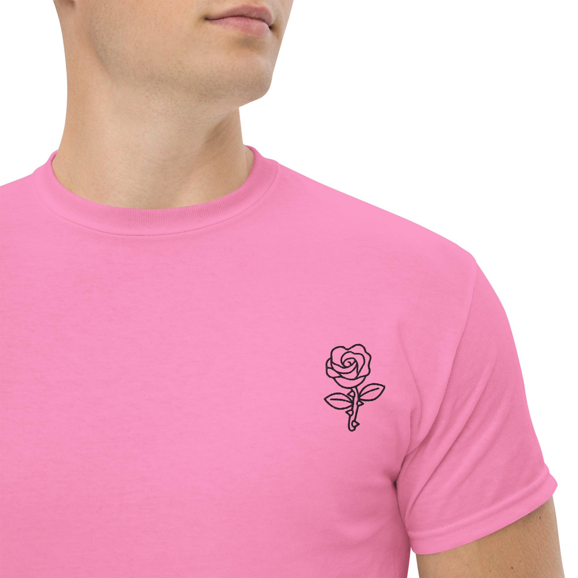 T-shirt Unisex Rosa-Ricamati-Biiply-Azalea-S-Biiply