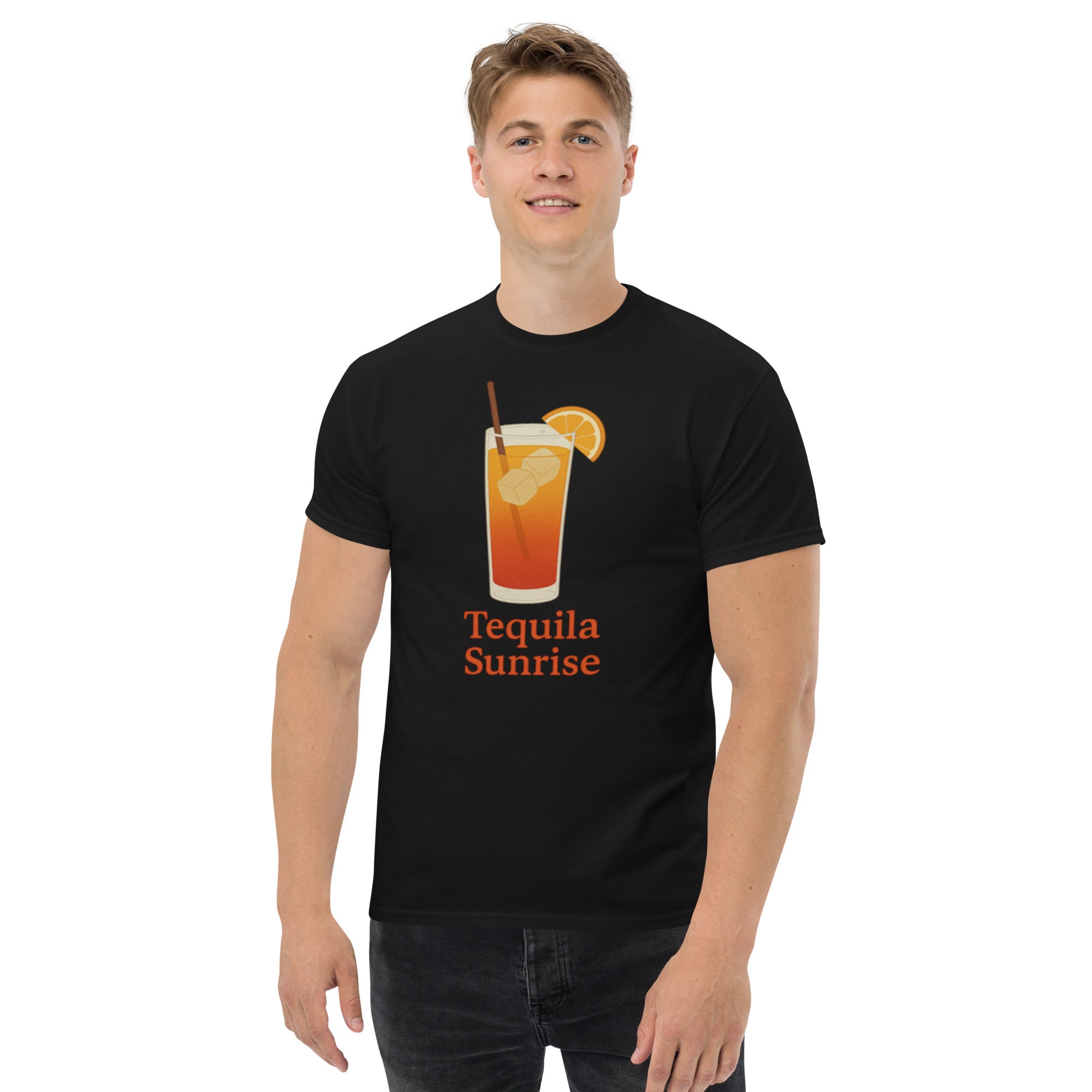 T-shirt Unisex Tequila Sunrise-DTG-Biiply-Nero-S-Biiply