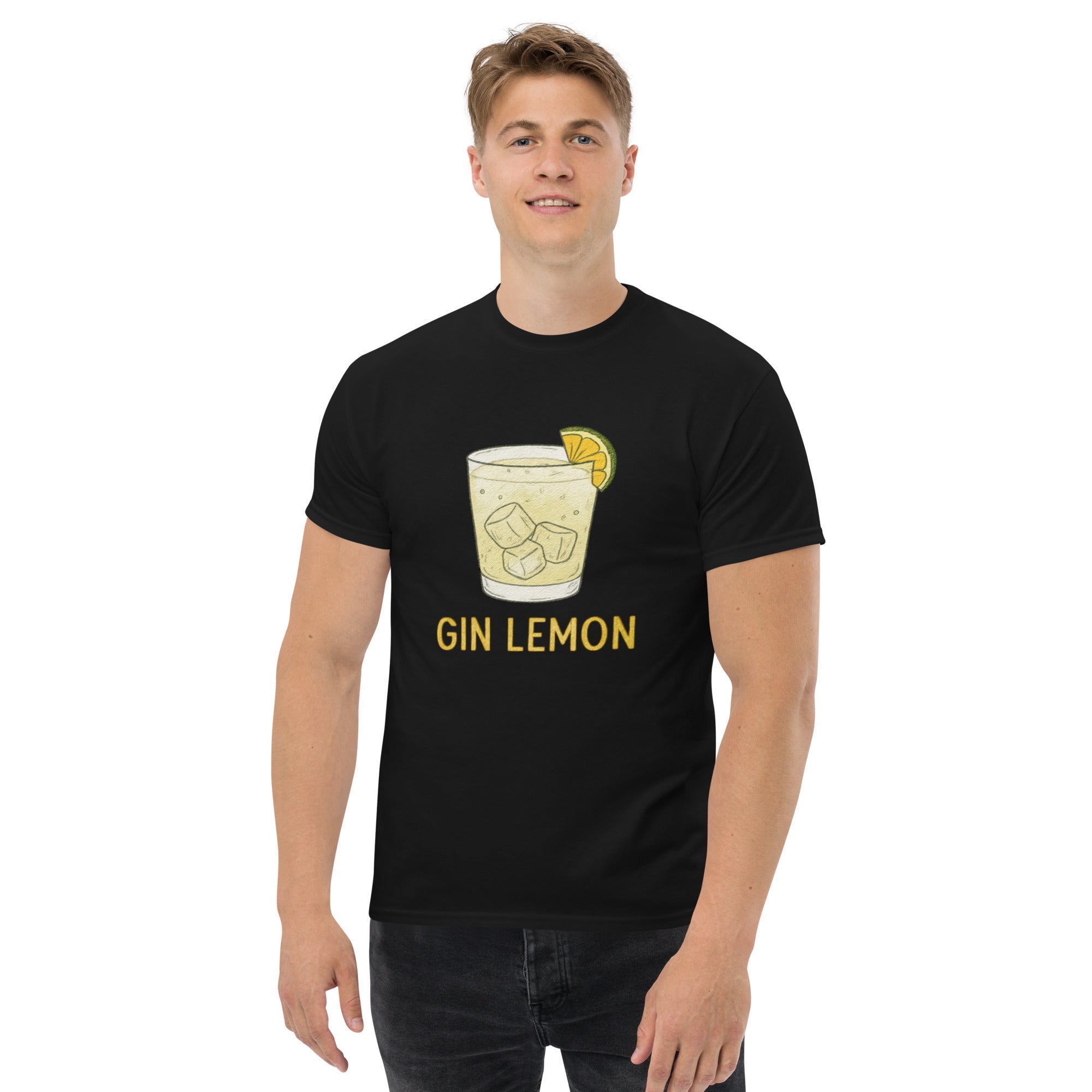 T-shirt Unisex Gin Lemon-DTG-Biiply-Nero-S-Biiply
