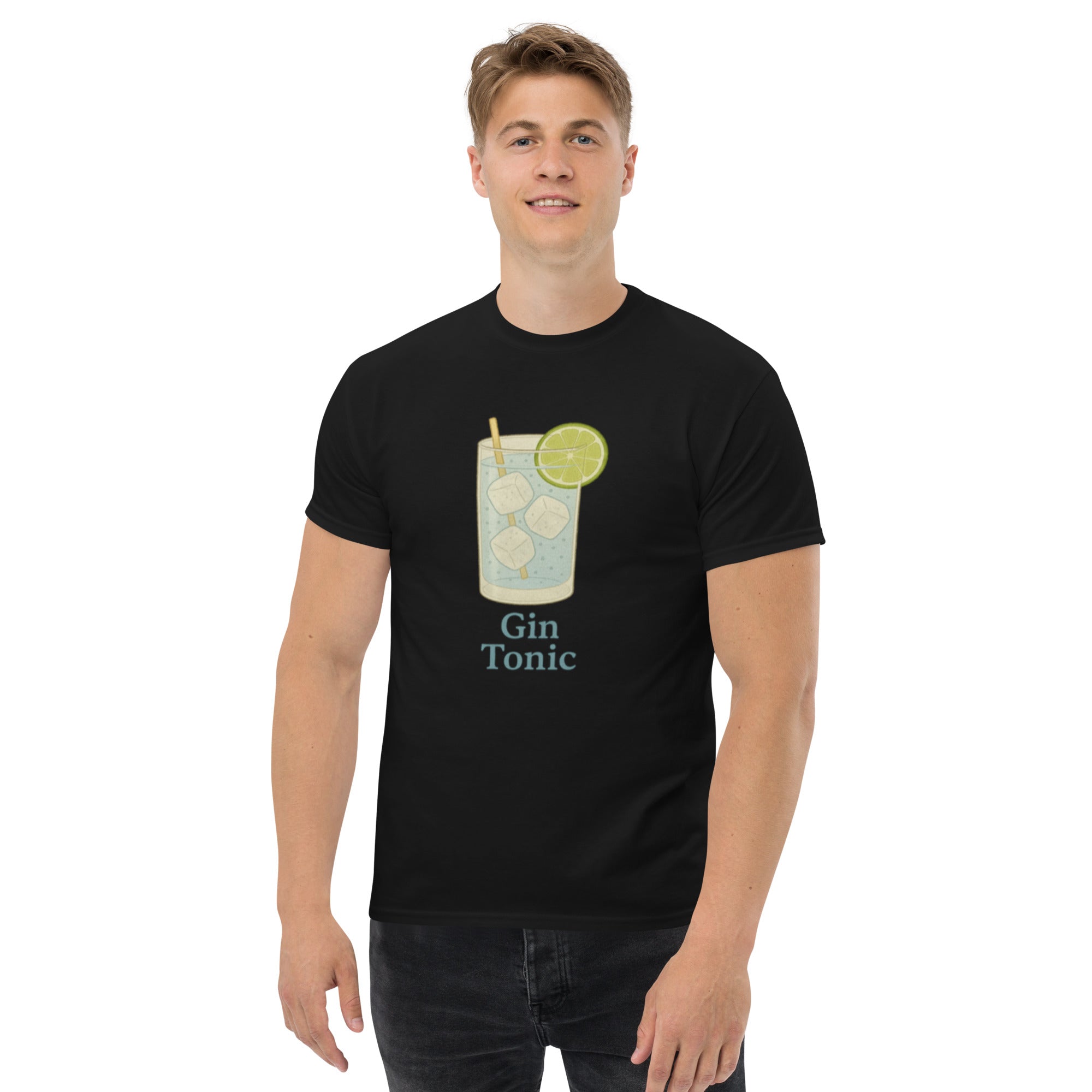 T-shirt Unisex Gin Tonic-DTG-Biiply-Nero-S-Biiply