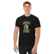 T-shirt Unisex Nato per Andare in Mountain Bike Costretto ad andare a Lavoro-DTG-Biiply-Nero-S-Biiply