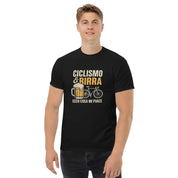 T-shirt Unisex Birra e Ciclismo-DTG-Biiply-Nero-S-Biiply