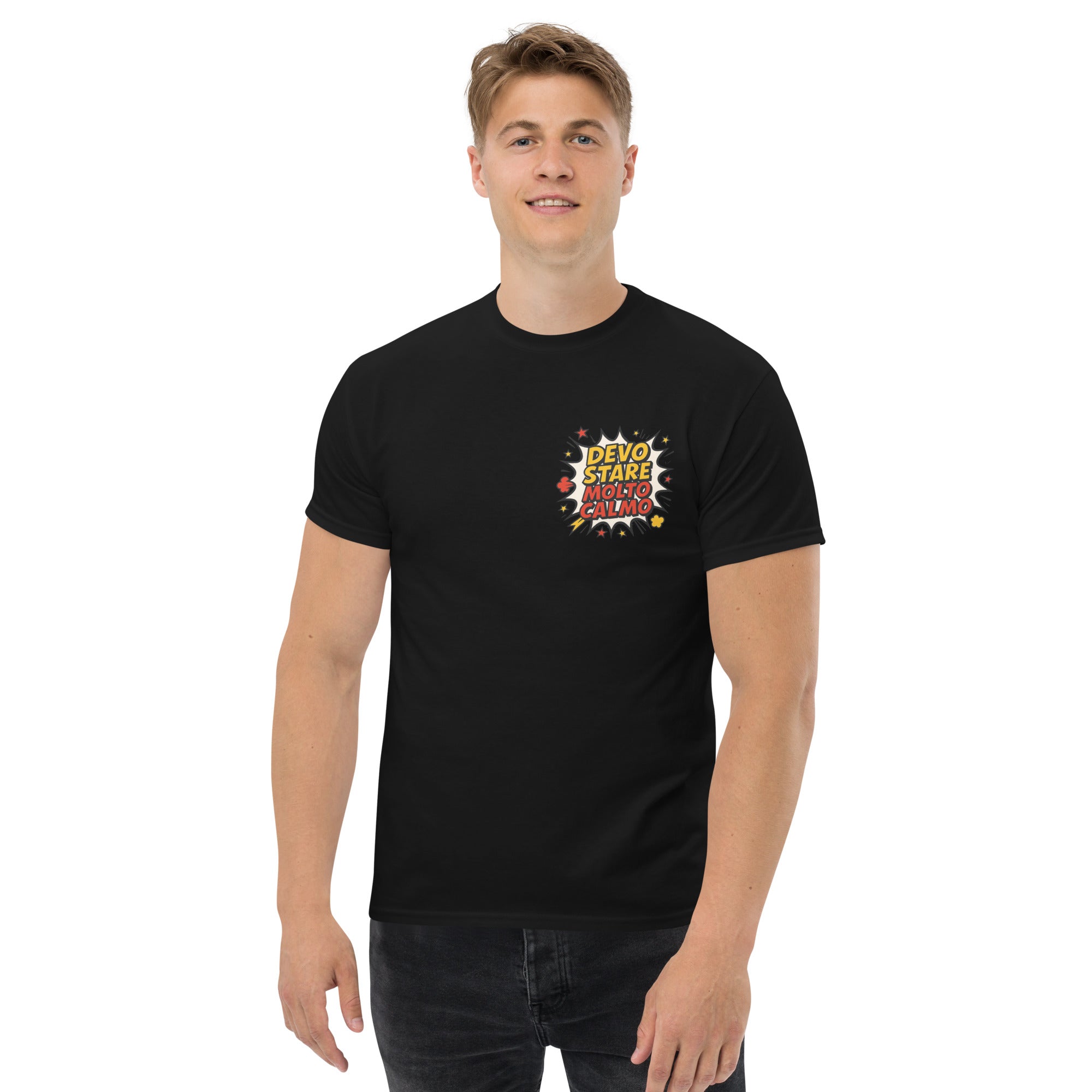 T-shirt Stampata Unisex Devo stare molto calmo