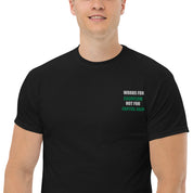 T-shirt Unisex Works Cashflow not Capitalgain White logo-Ricamati-Biiply-Biiply