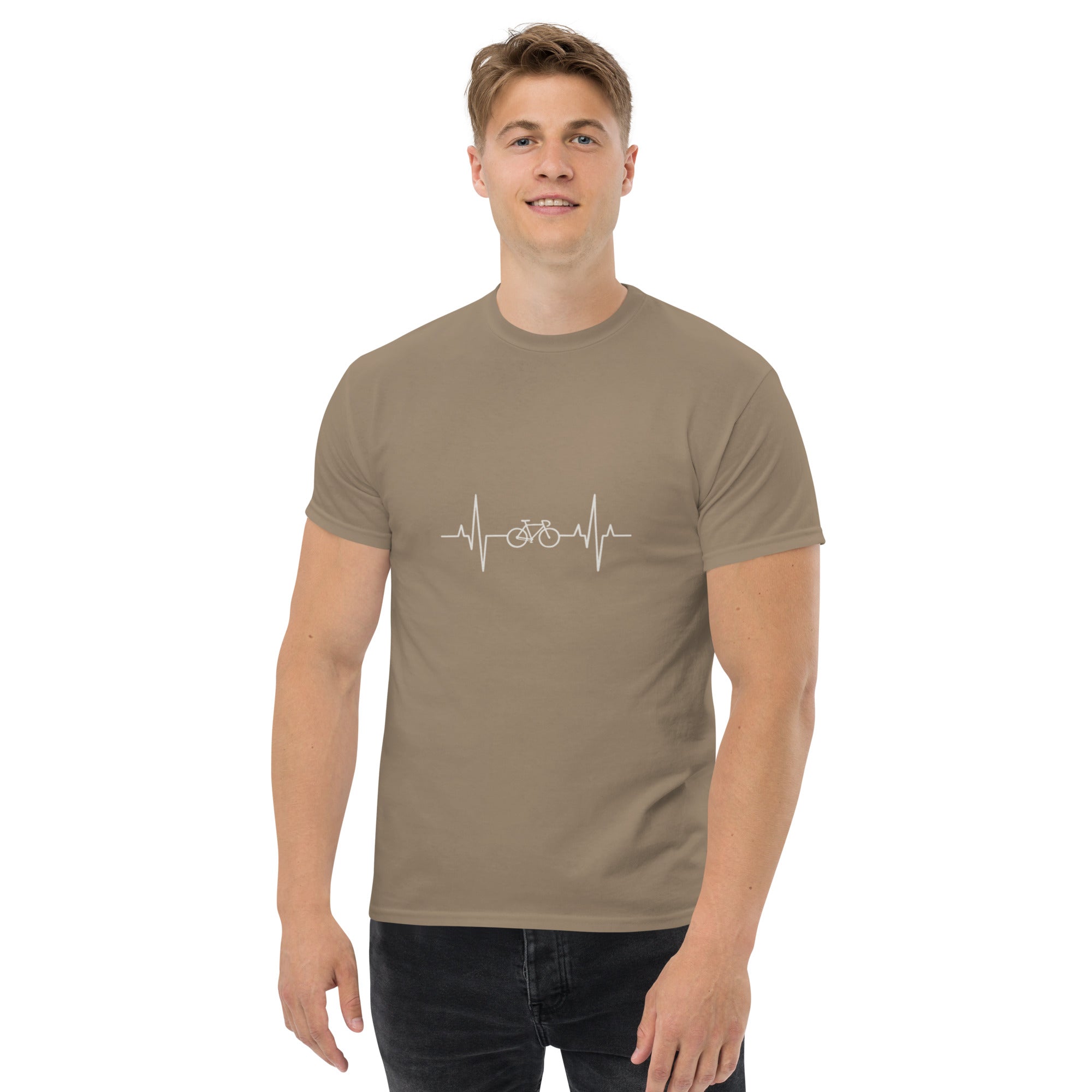 T-shirt Unisex Battito con Bici-DTG-Biiply-Brown Savana-S-Biiply