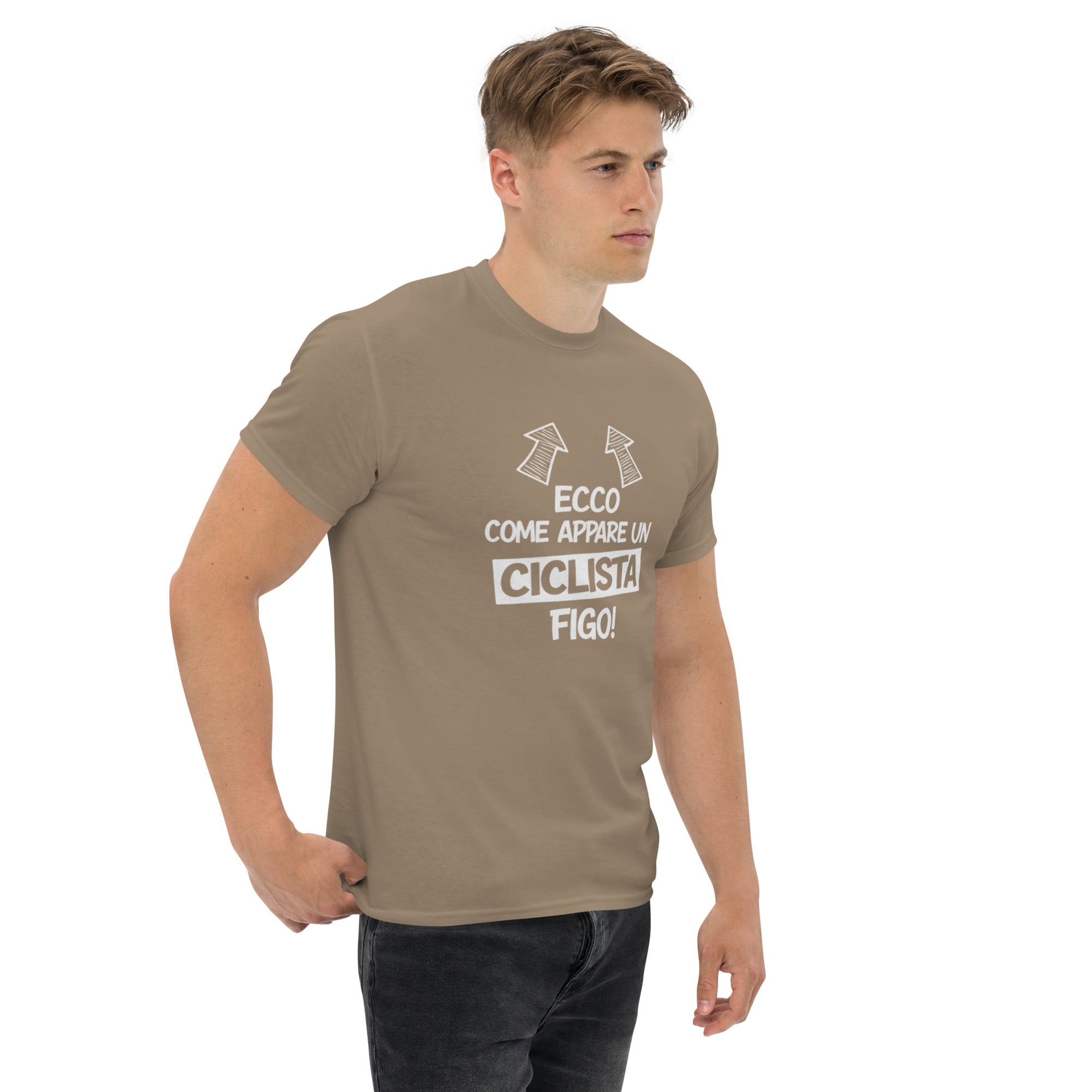 T-shirt Unisex Ecco come appare un ciclista figo-DTG-Biiply-Biiply