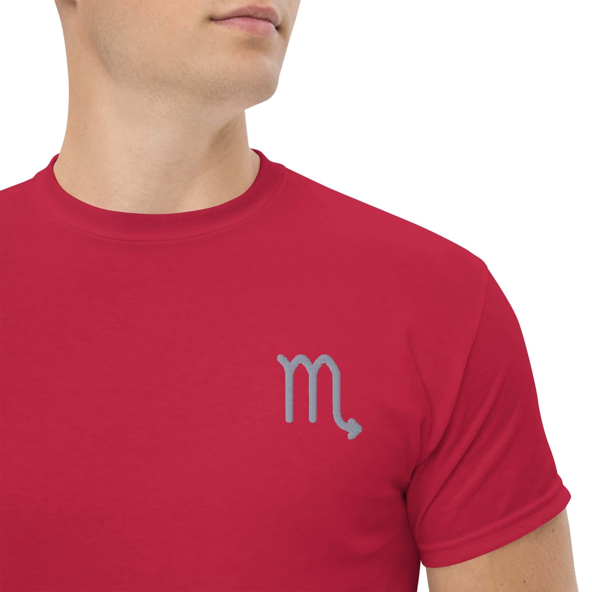 T-shirt Unisex Scorpione-Ricamati-Biiply-Cardinale-S-Biiply
