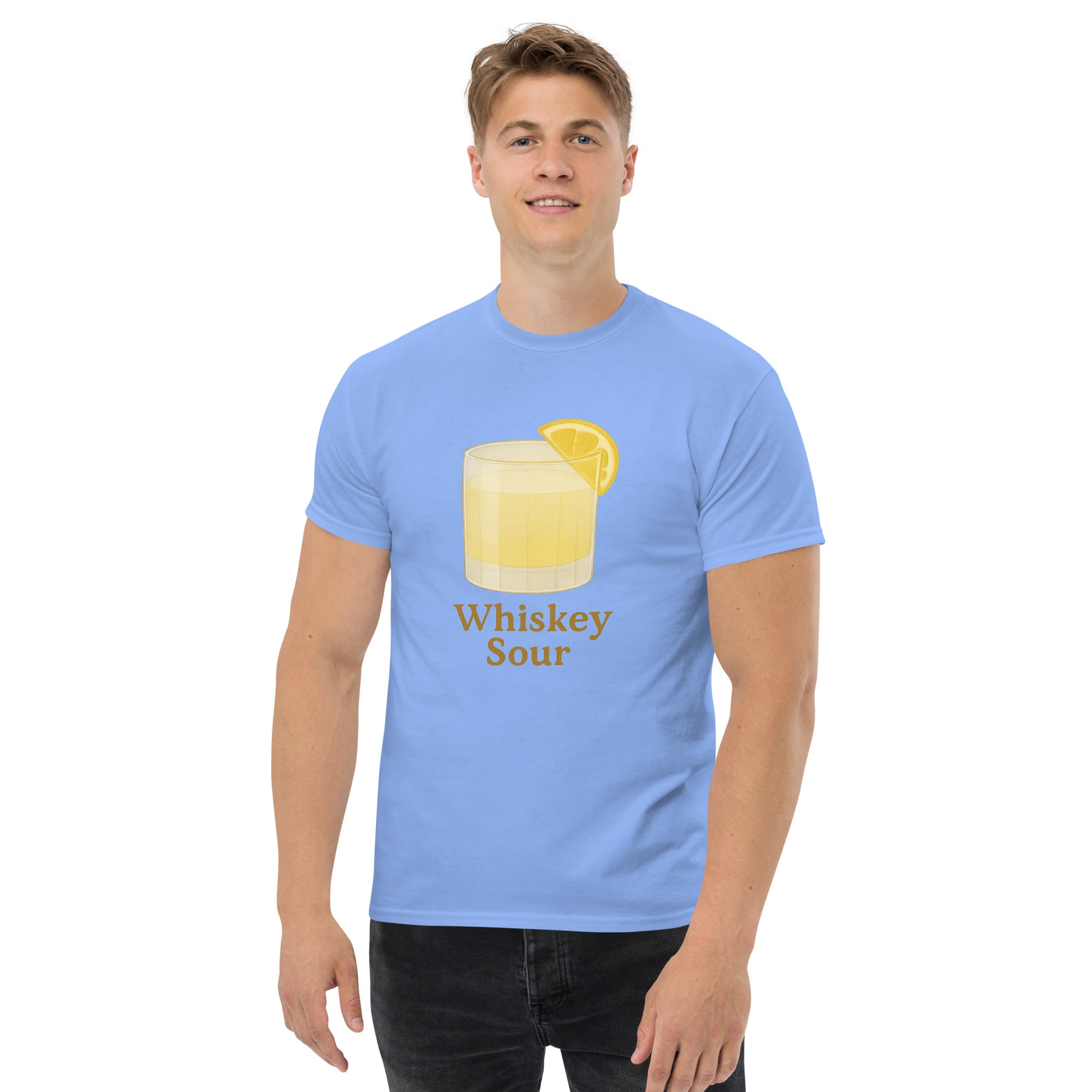 T-shirt Unisex Whiskey Sour-DTG-Biiply-Blu Carolina-S-Biiply