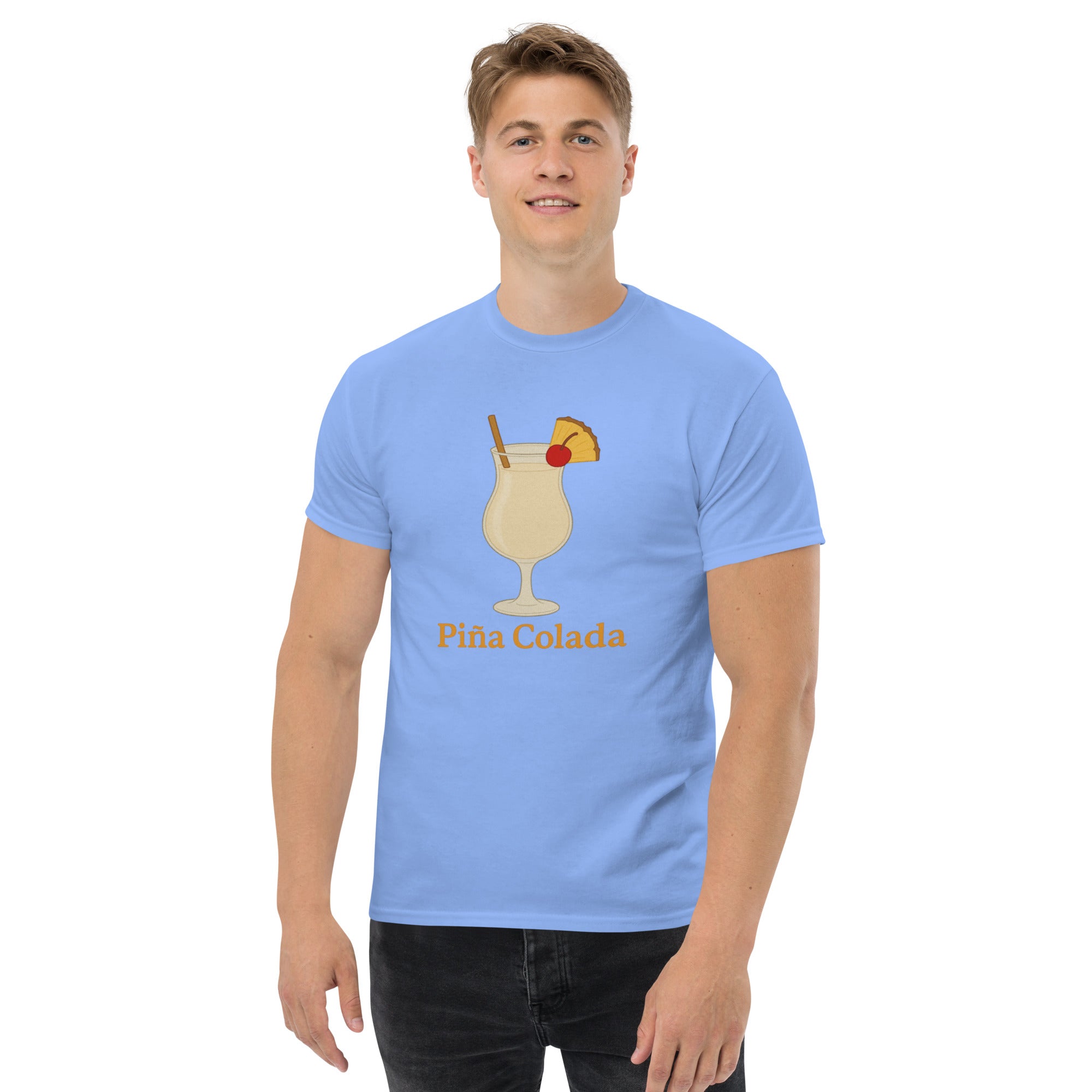 T-shirt Unisex Pina Colada-DTG-Biiply-Blu Carolina-S-Biiply