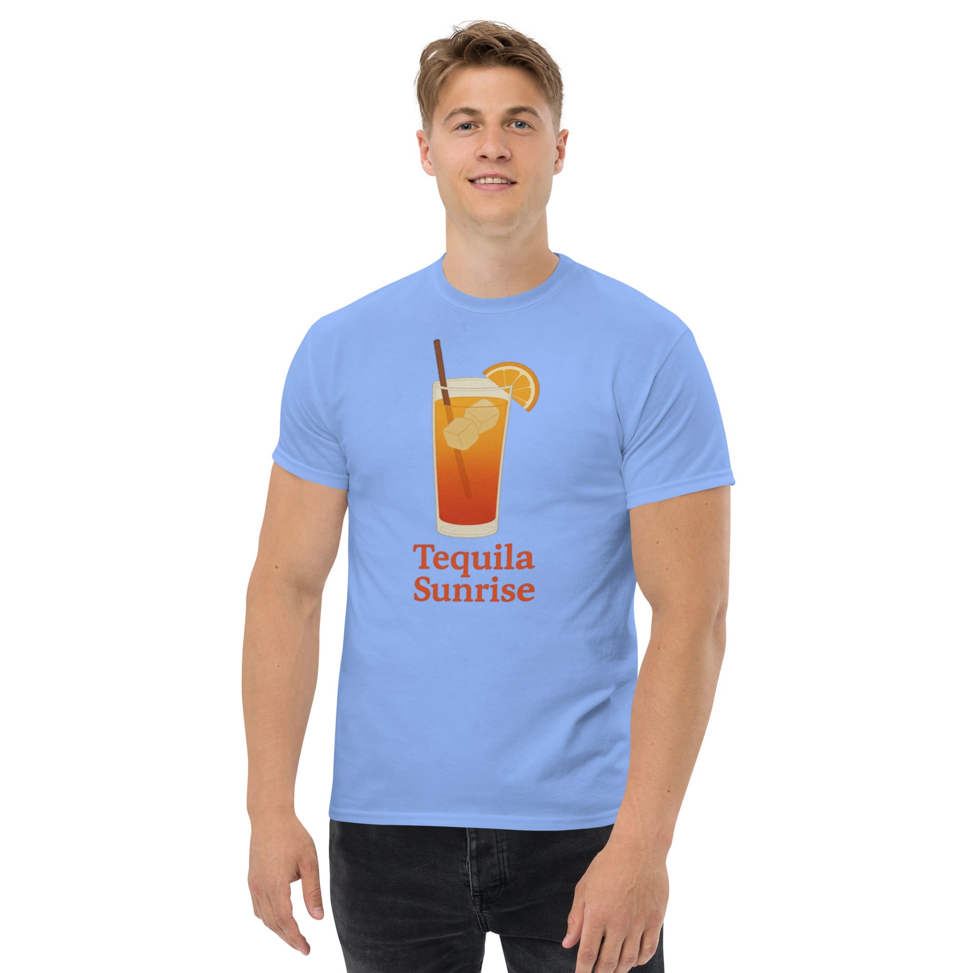 T-shirt Unisex Tequila Sunrise-DTG-Biiply-Blu Carolina-S-Biiply
