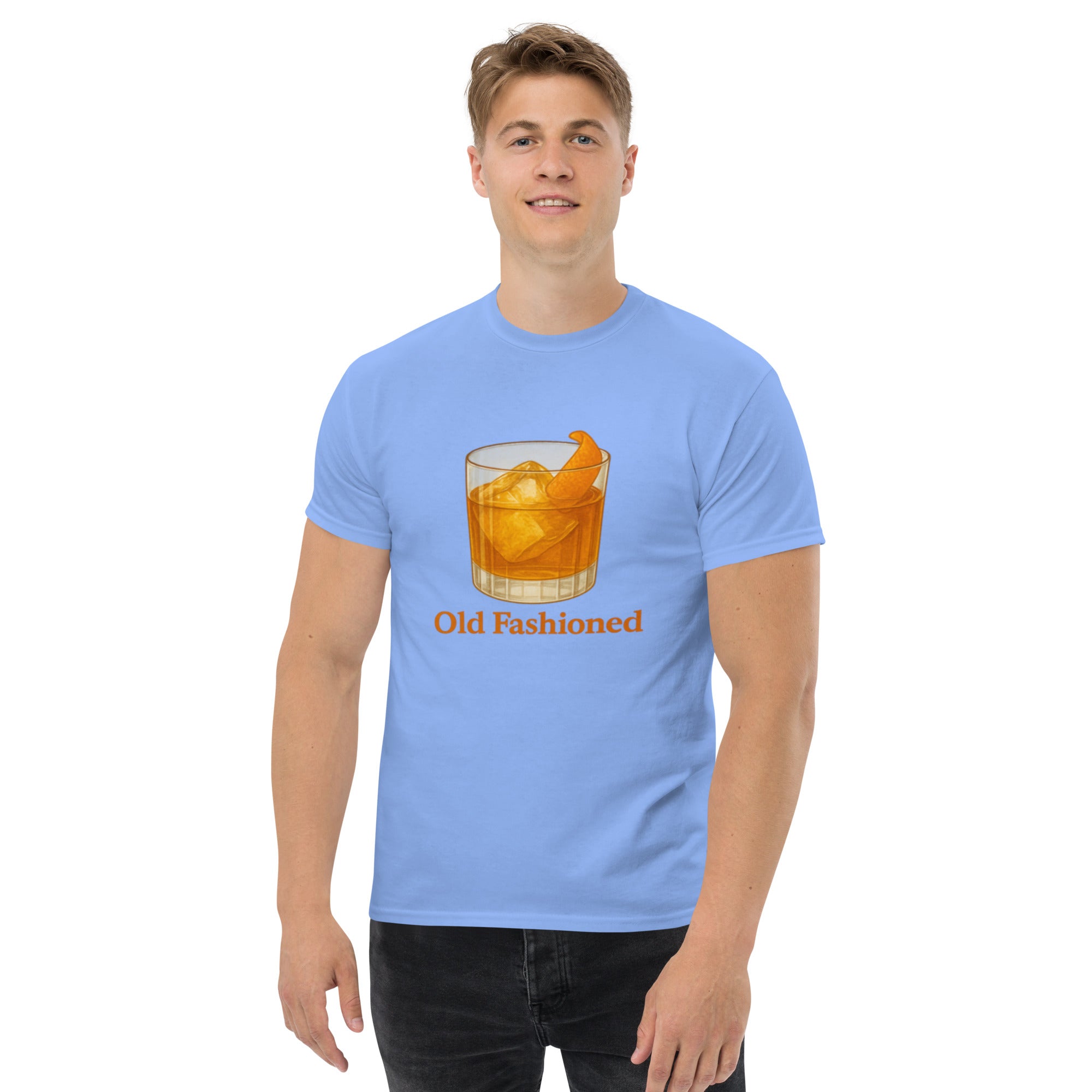 T-shirt Unisex Old Fashioned-DTG-Biiply-Blu Carolina-S-Biiply