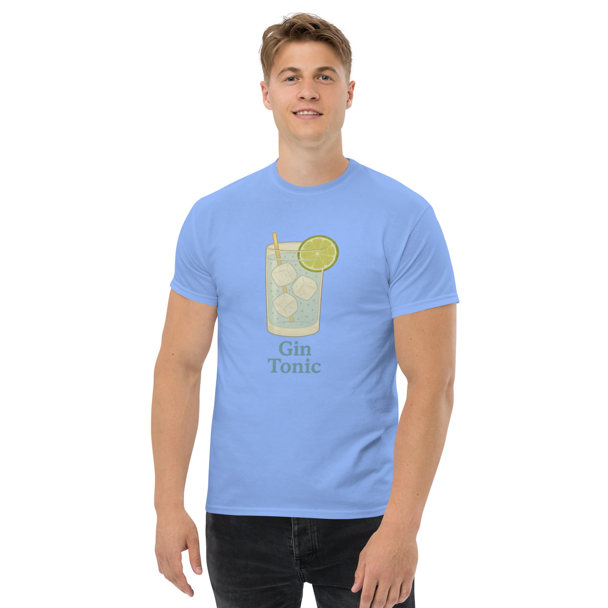 T-shirt Unisex Gin Tonic-DTG-Biiply-Blu Carolina-S-Biiply
