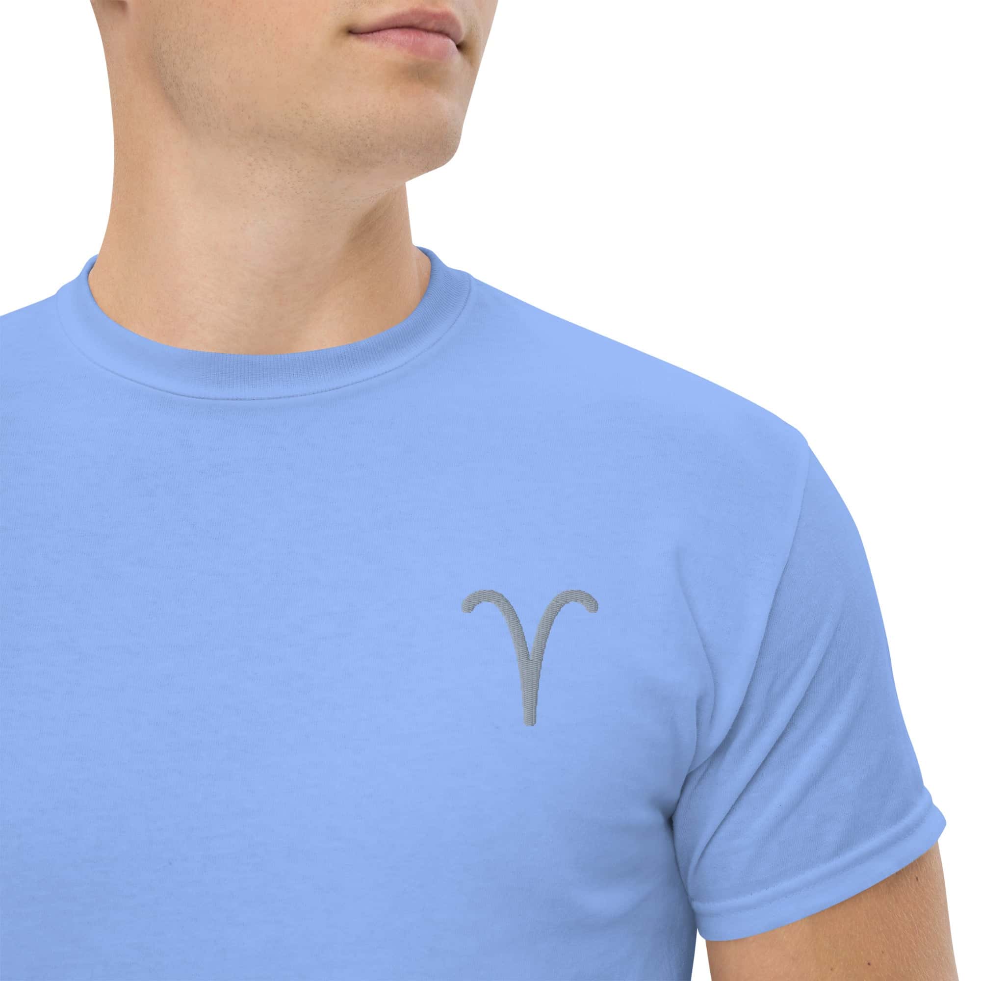 T-shirt Unisex Ariete-Ricamati-Biiply-Blu Carolina-S-Biiply