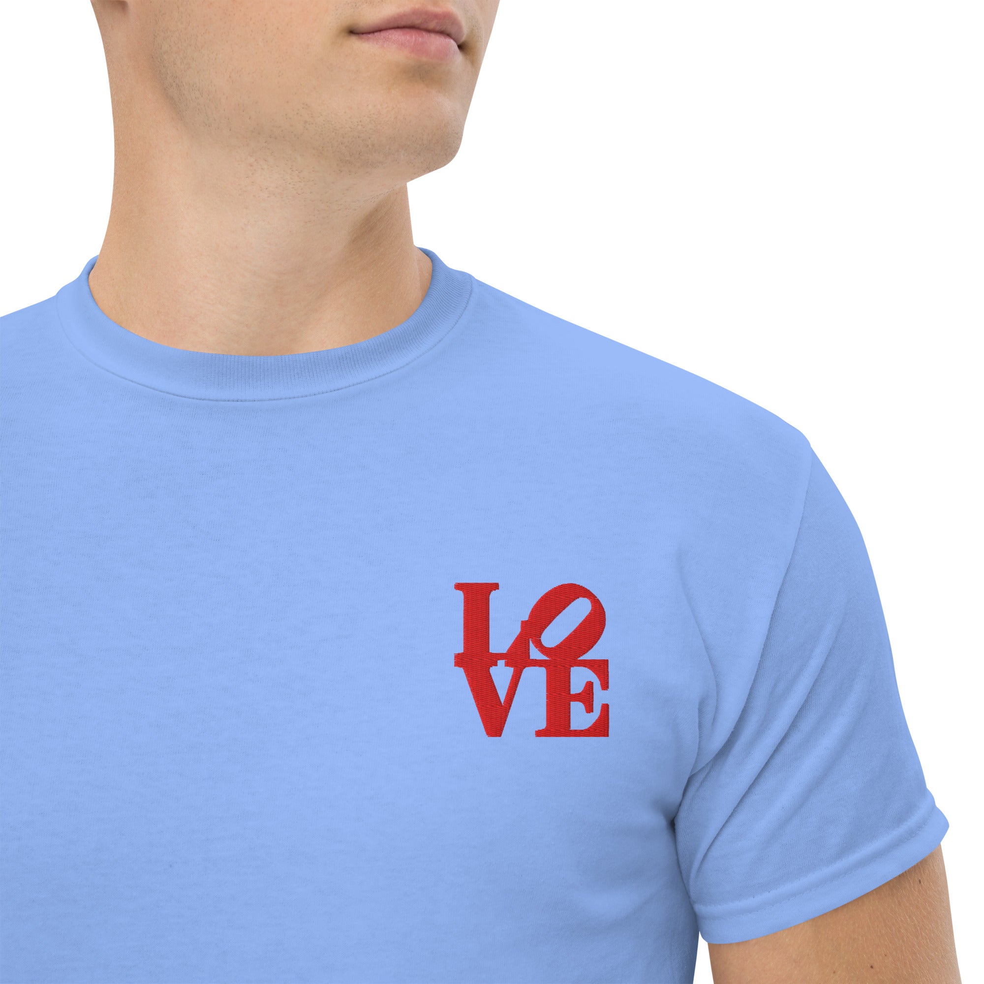 T-shirt Unisex Love-Ricamati-Biiply-Blu Carolina-S-Biiply