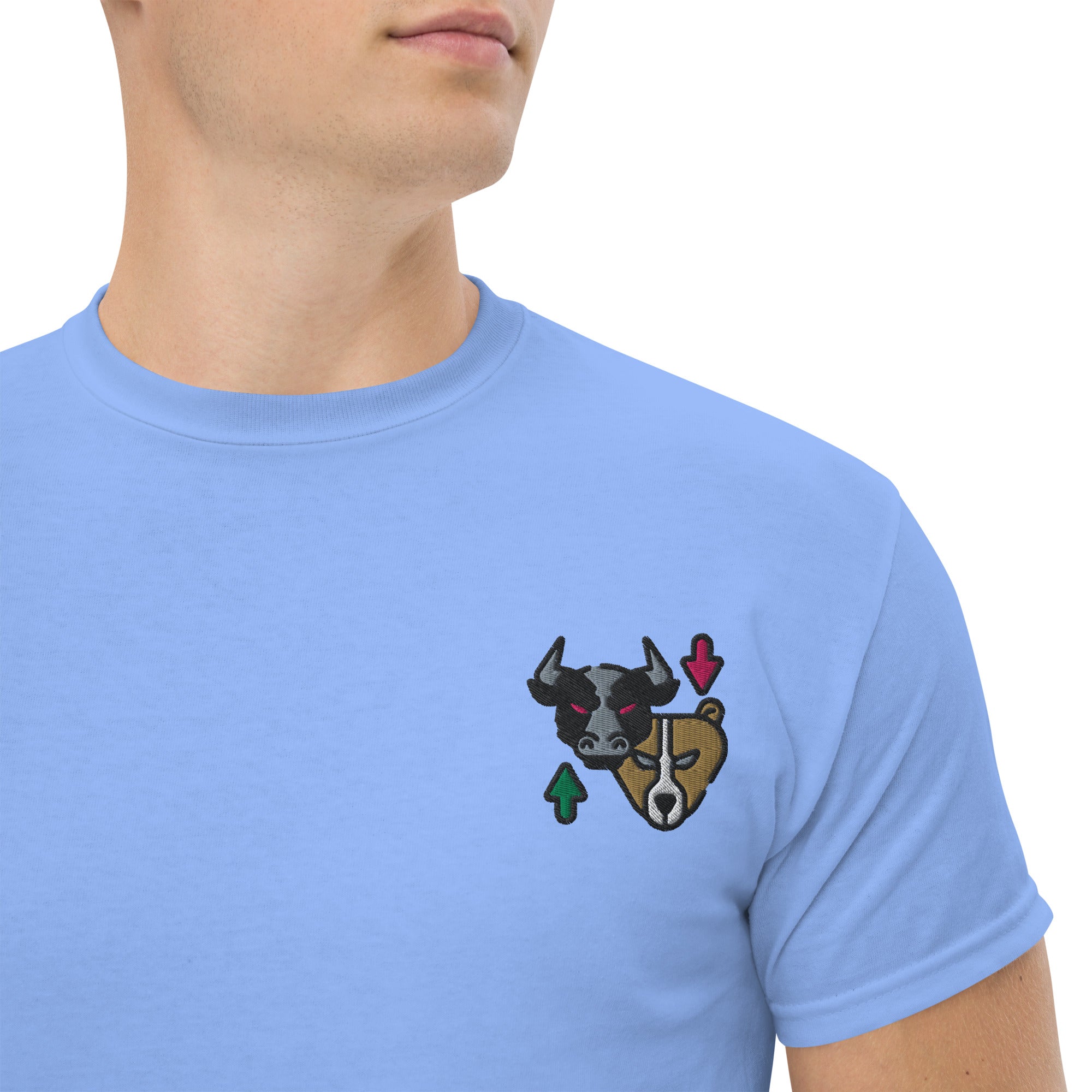 T-shirt Unisex Bull & Bear-Ricamati-Biiply-Blu Carolina-S-Biiply
