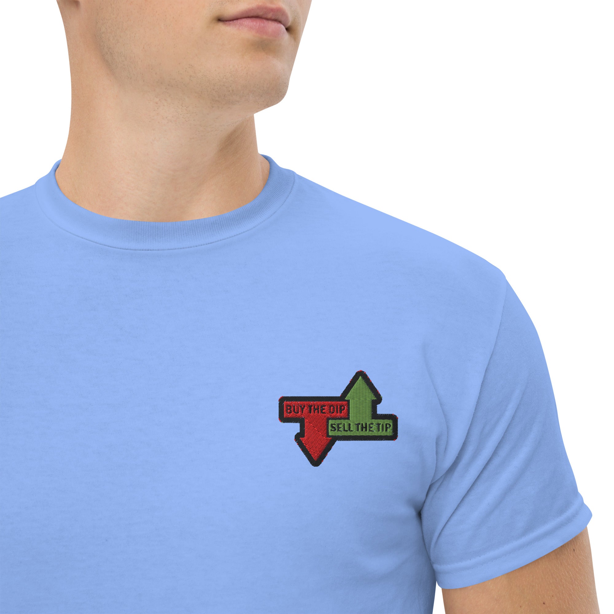 T-shirt Unisex Buy The dip Sel the tip-Ricamati-Biiply-Blu Carolina-S-Biiply