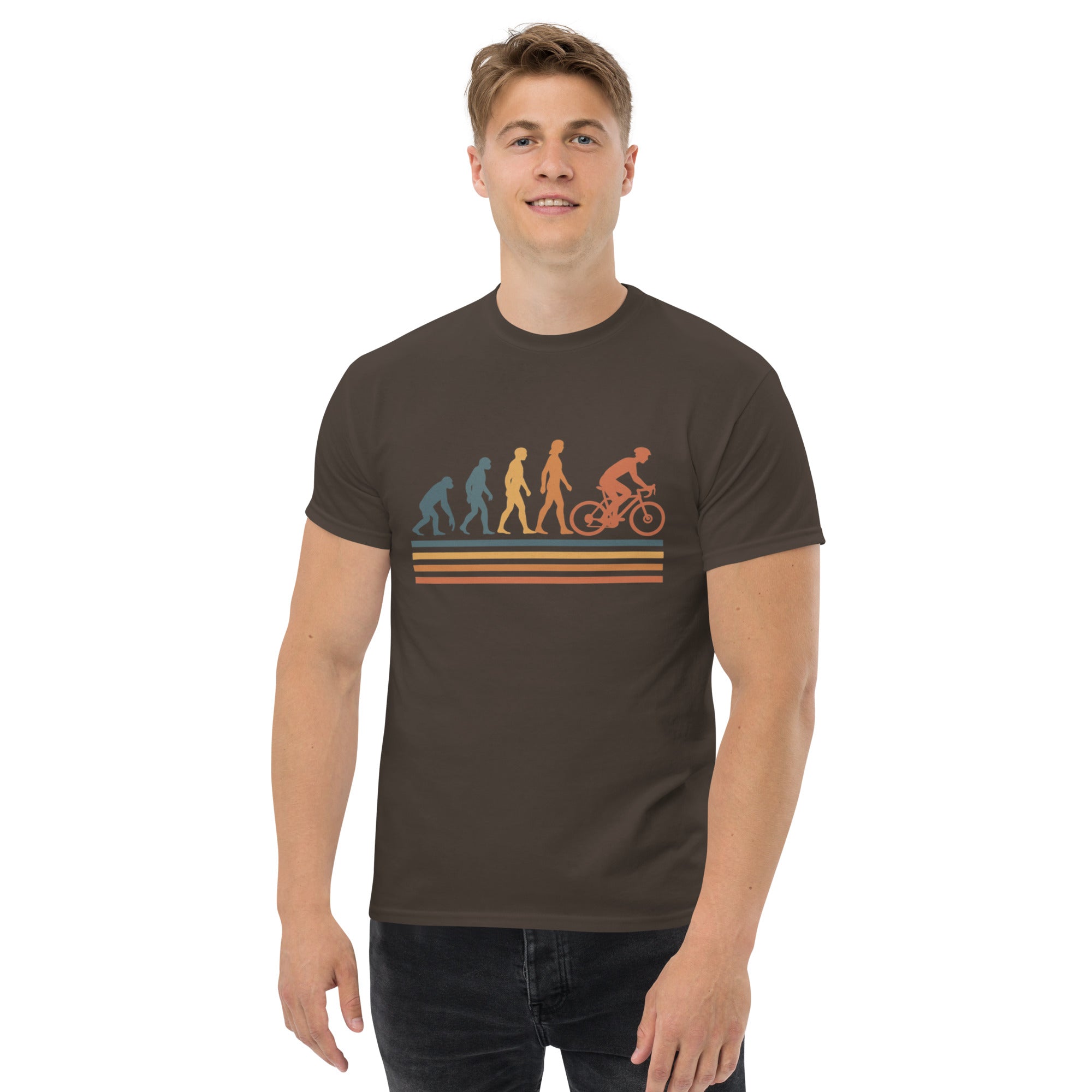 T-shirt Unisex Evolution-DTG-Biiply-Cioccolato Fondente-S-Biiply