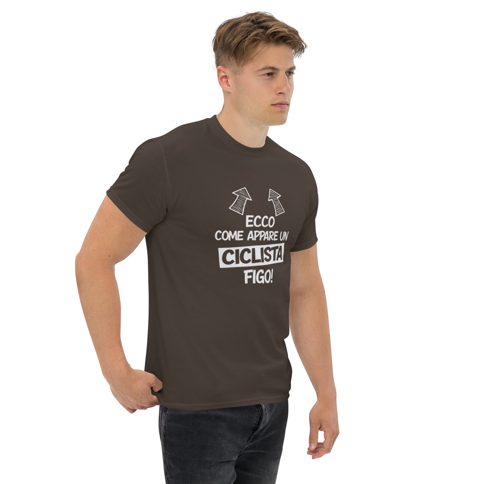 T-shirt Unisex Ecco come appare un ciclista figo-DTG-Biiply-Biiply