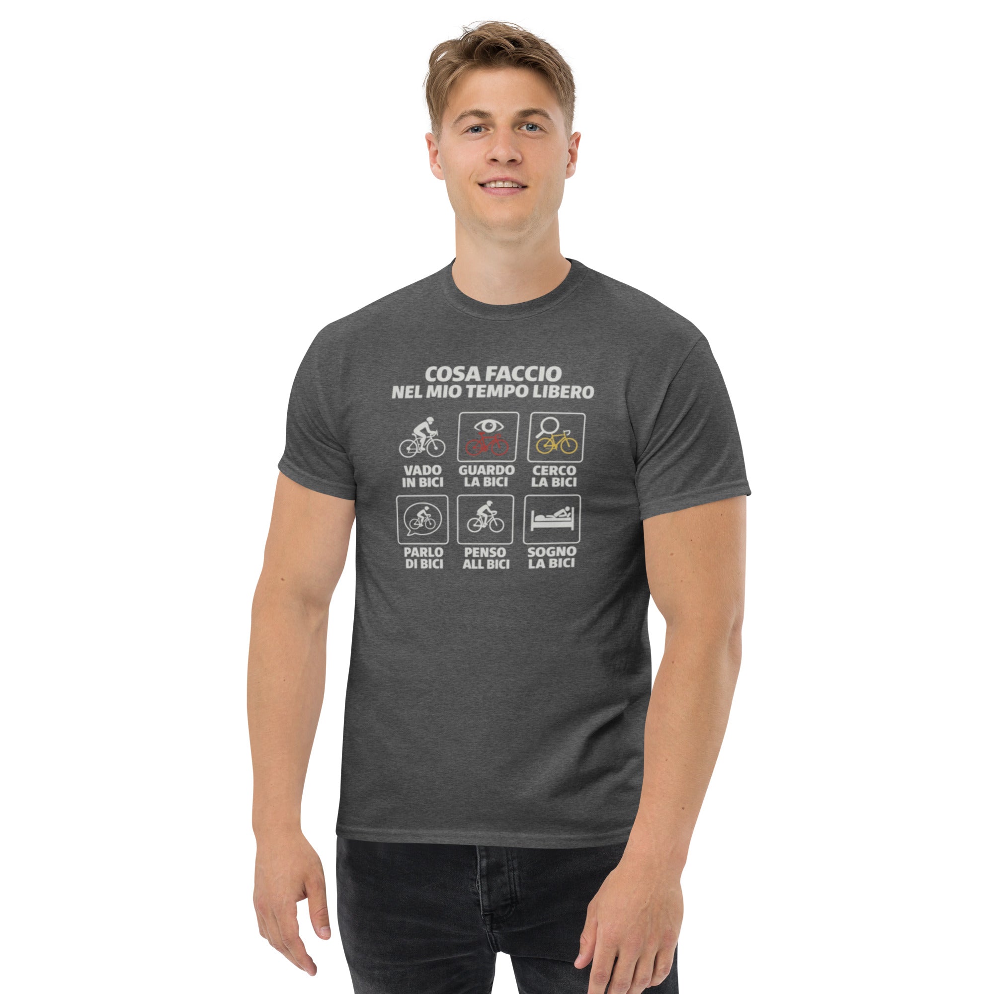 T-shirt Unisex Cosa faccio nel mio tempo libero-DTG-Biiply-Erica Scuro-S-Biiply