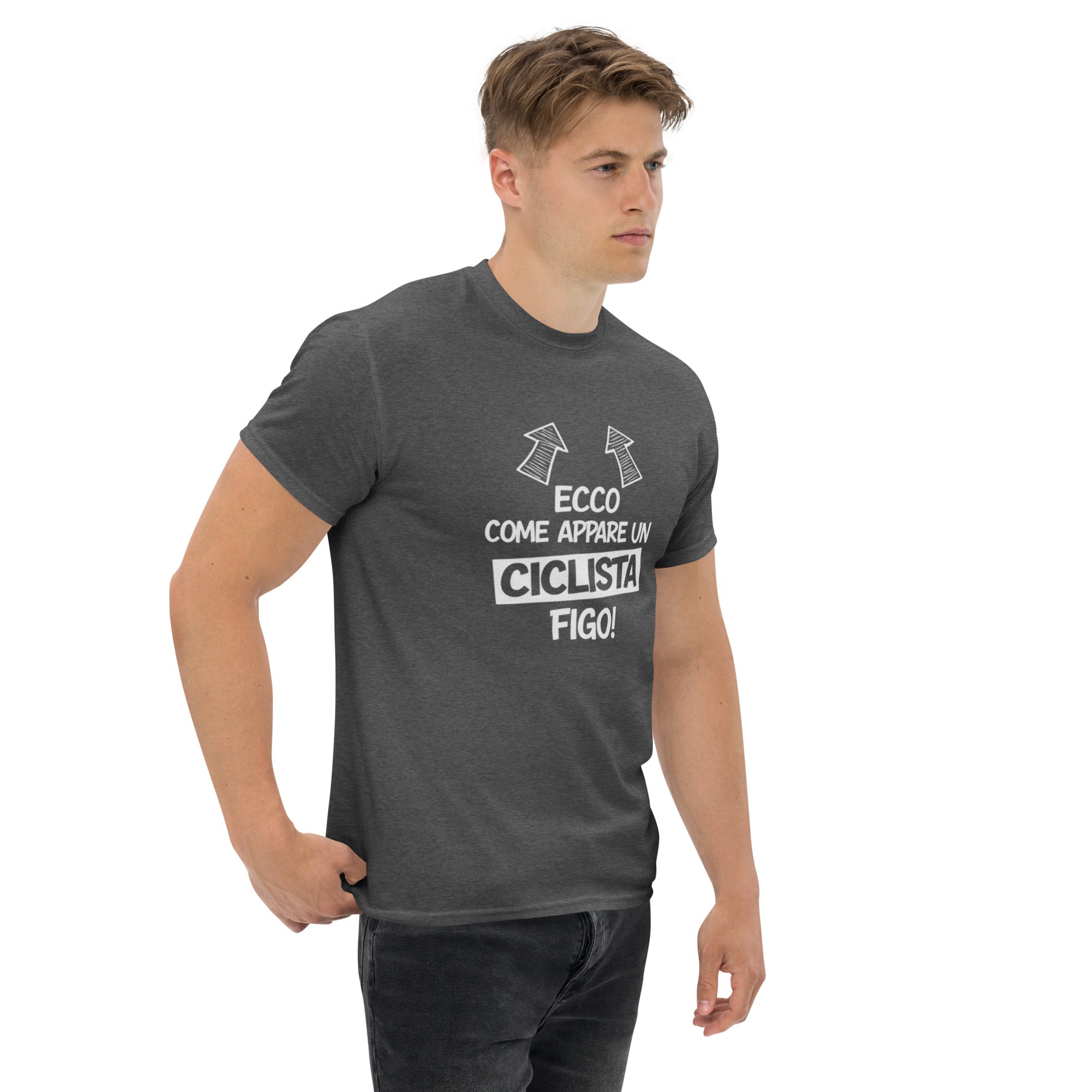 T-shirt Unisex Ecco come appare un ciclista figo-DTG-Biiply-Biiply