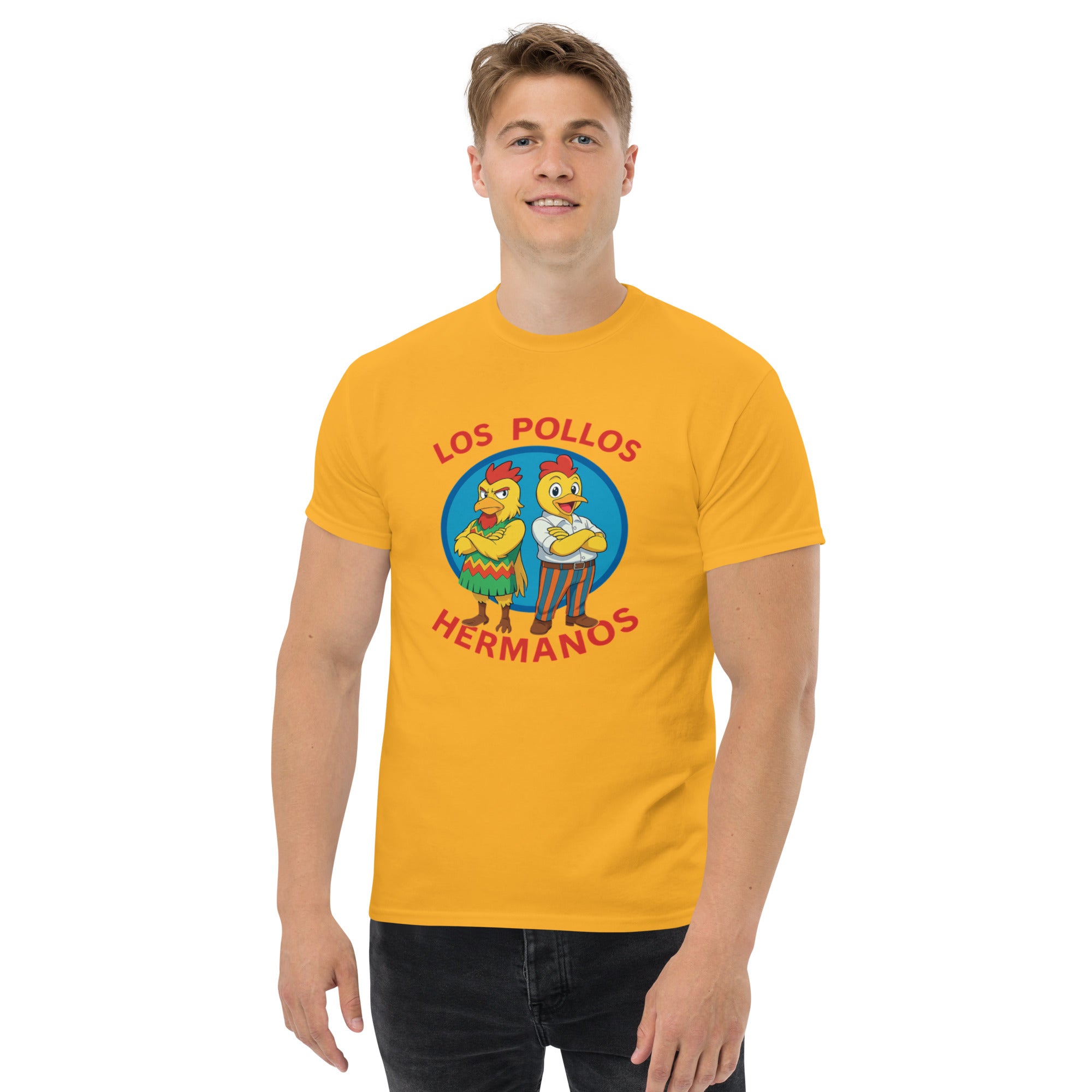 T-shirt Unisex Los Pollos Hermanos Anime-DTG-Biiply-Oro-S-Biiply