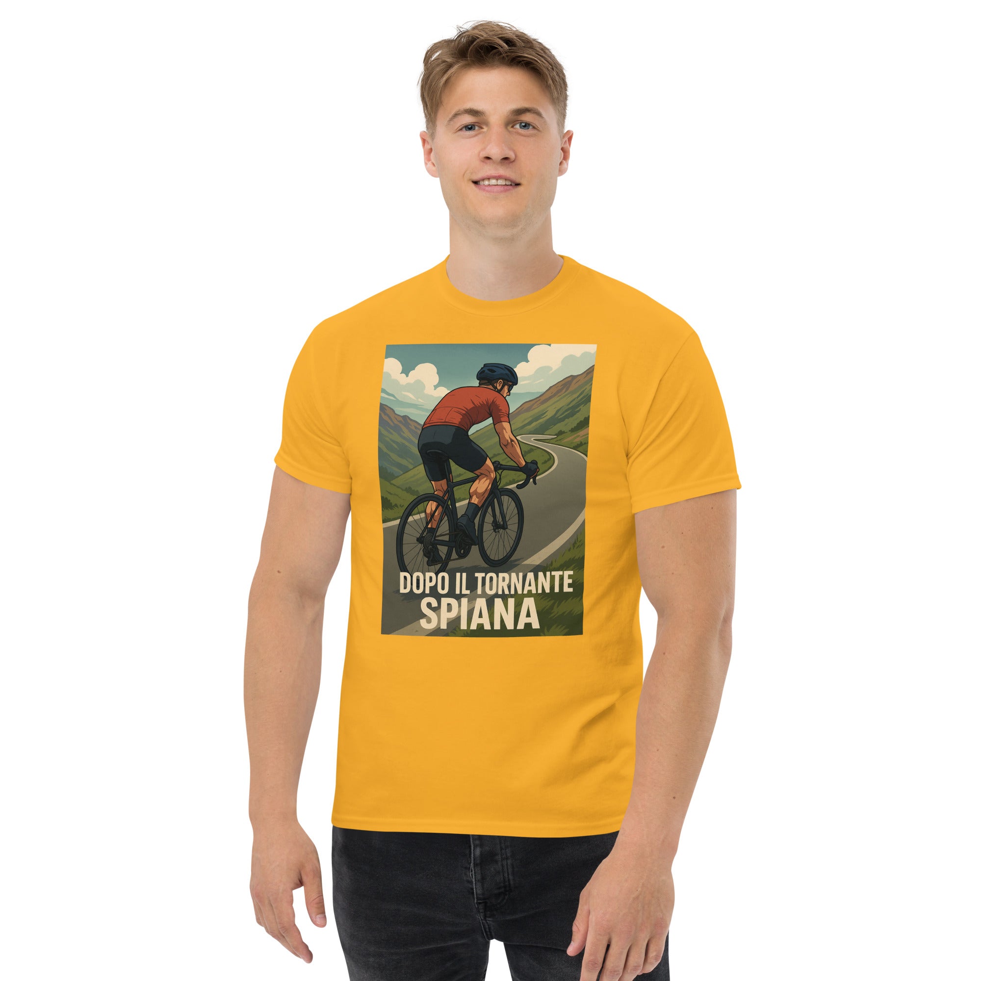 T-shirt Unisex Dopo il tornante spiana-DTG-Biiply-Oro-S-Biiply