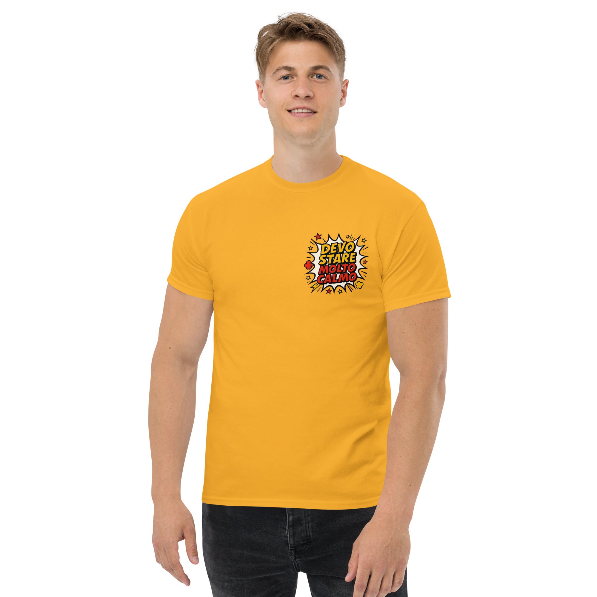 T-shirt Stampata Unisex Devo stare molto calmo