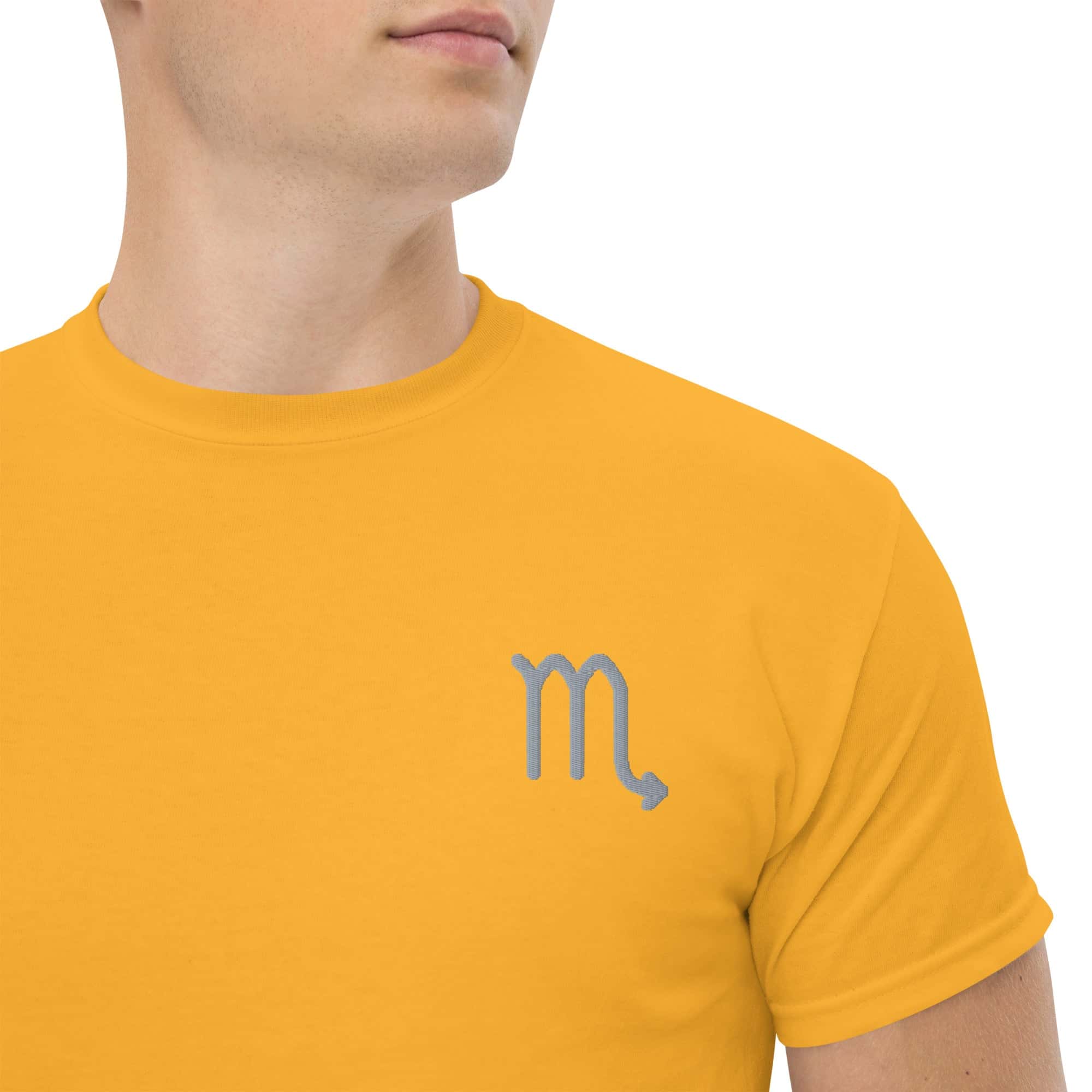 T-shirt Unisex Scorpione-Ricamati-Biiply-Oro-S-Biiply