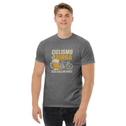 T-shirt Unisex Birra e Ciclismo-DTG-Biiply-Graphite Heather-S-Biiply