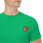 T-shirt Unisex Scoiattolo-Ricamati-Biiply-Verde Irlandese-S-Biiply