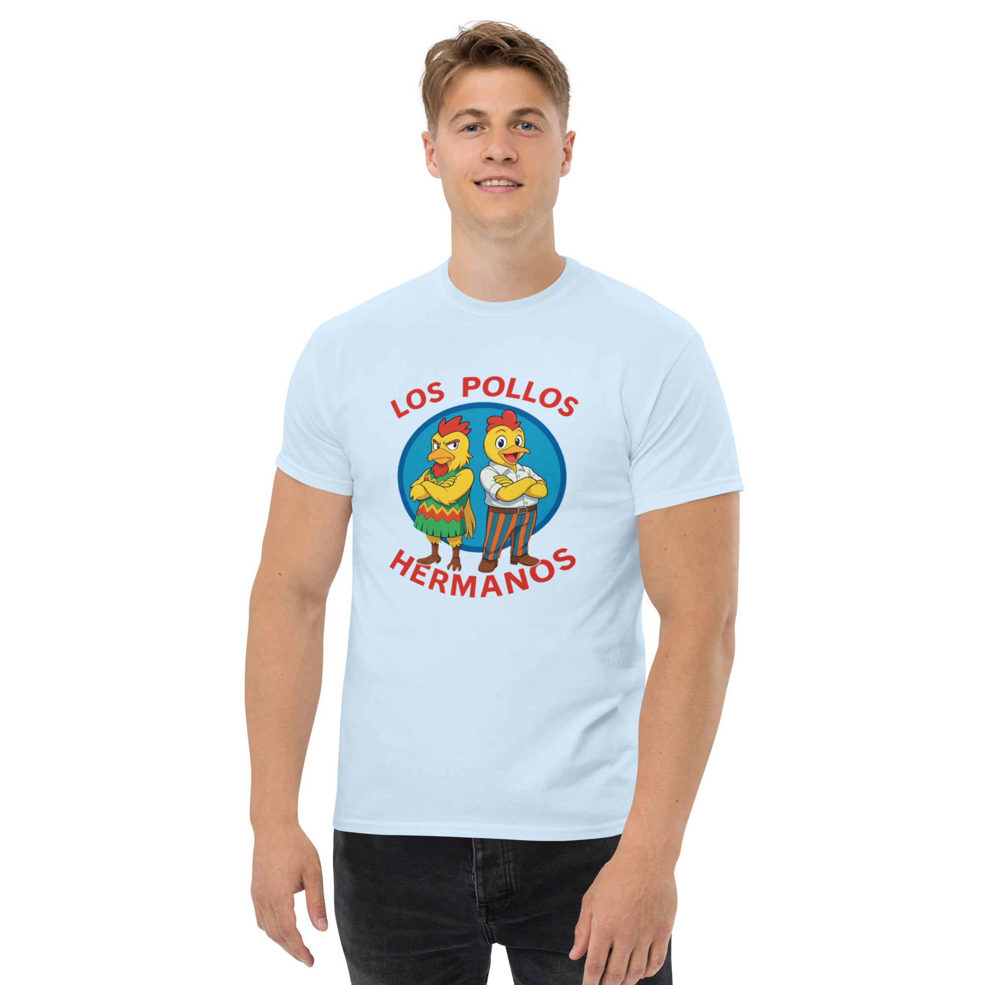T-shirt Unisex Los Pollos Hermanos Anime-DTG-Biiply-Blu Chiaro-S-Biiply